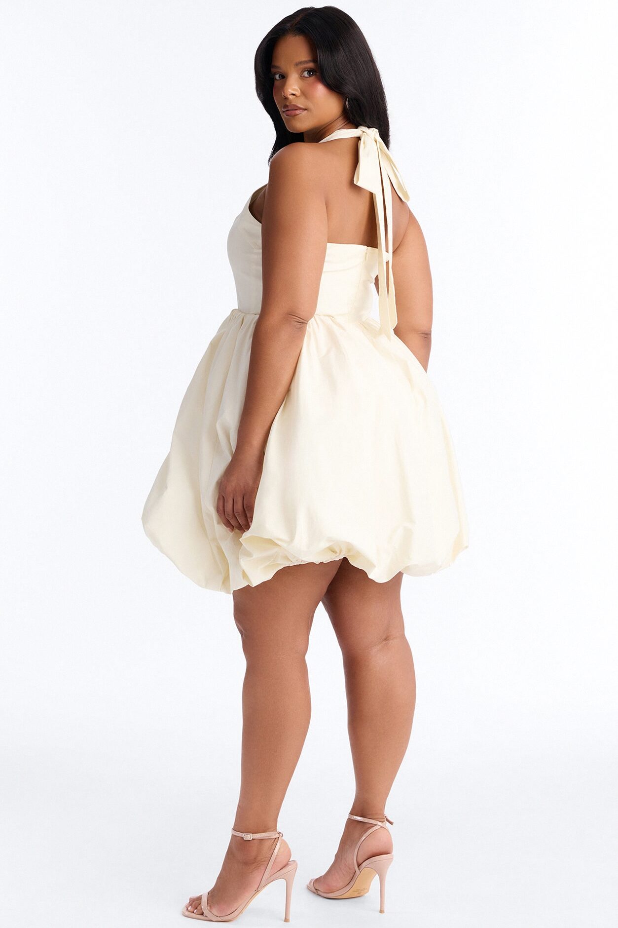 Lori Cutie Poplin Midi Dress - Off White