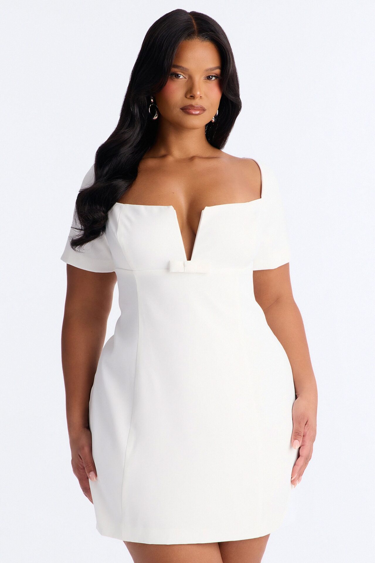 Sheri Crepe Mini Dress - White