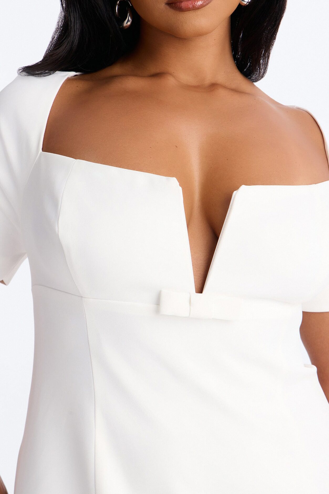 Sheri Crepe Mini Dress - White