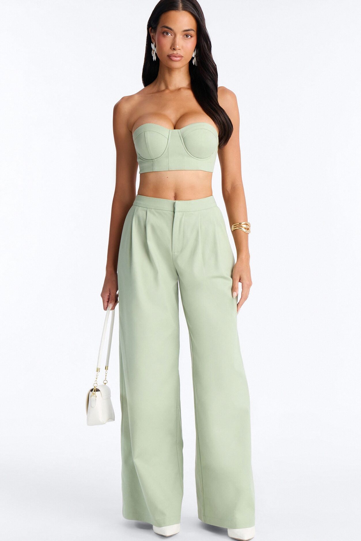 Nyxie Trouser Pant Set - Sage