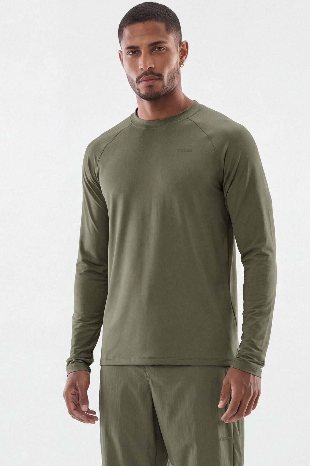 HexTech™ Long Sleeve Active Top - Moss