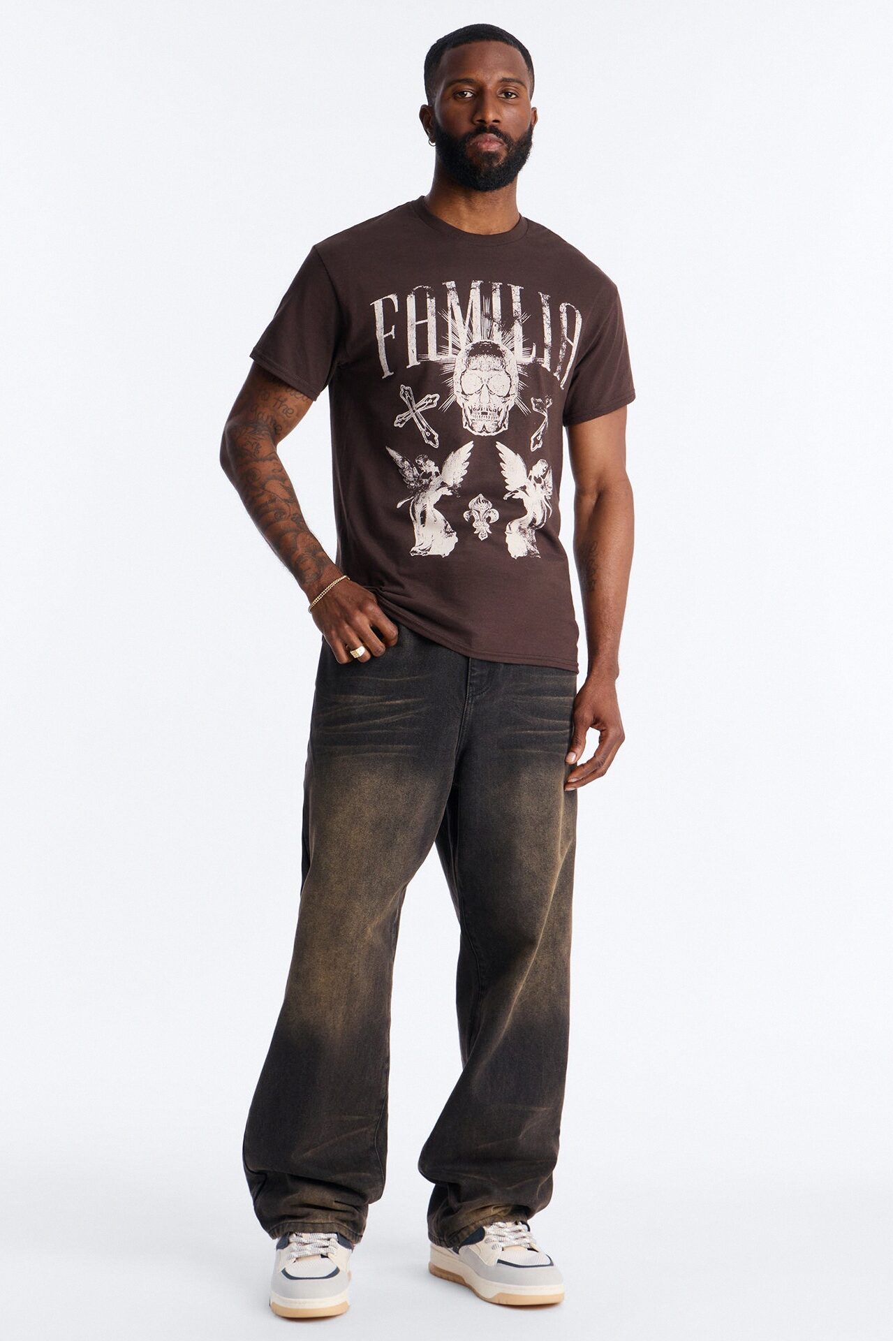 La Familia Angels Short Sleeve Tee - Brown