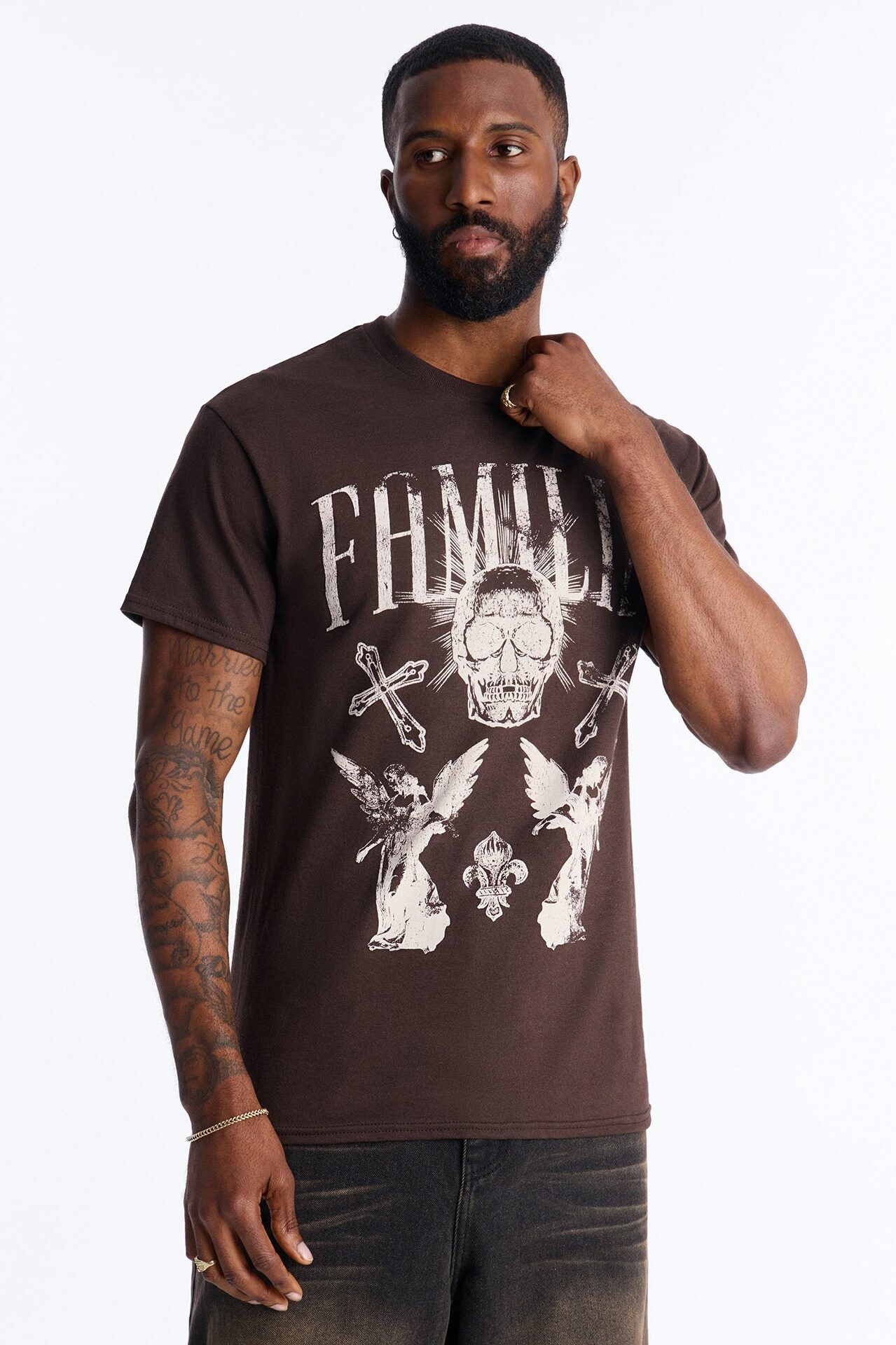 La Familia Angels Short Sleeve Tee - Brown