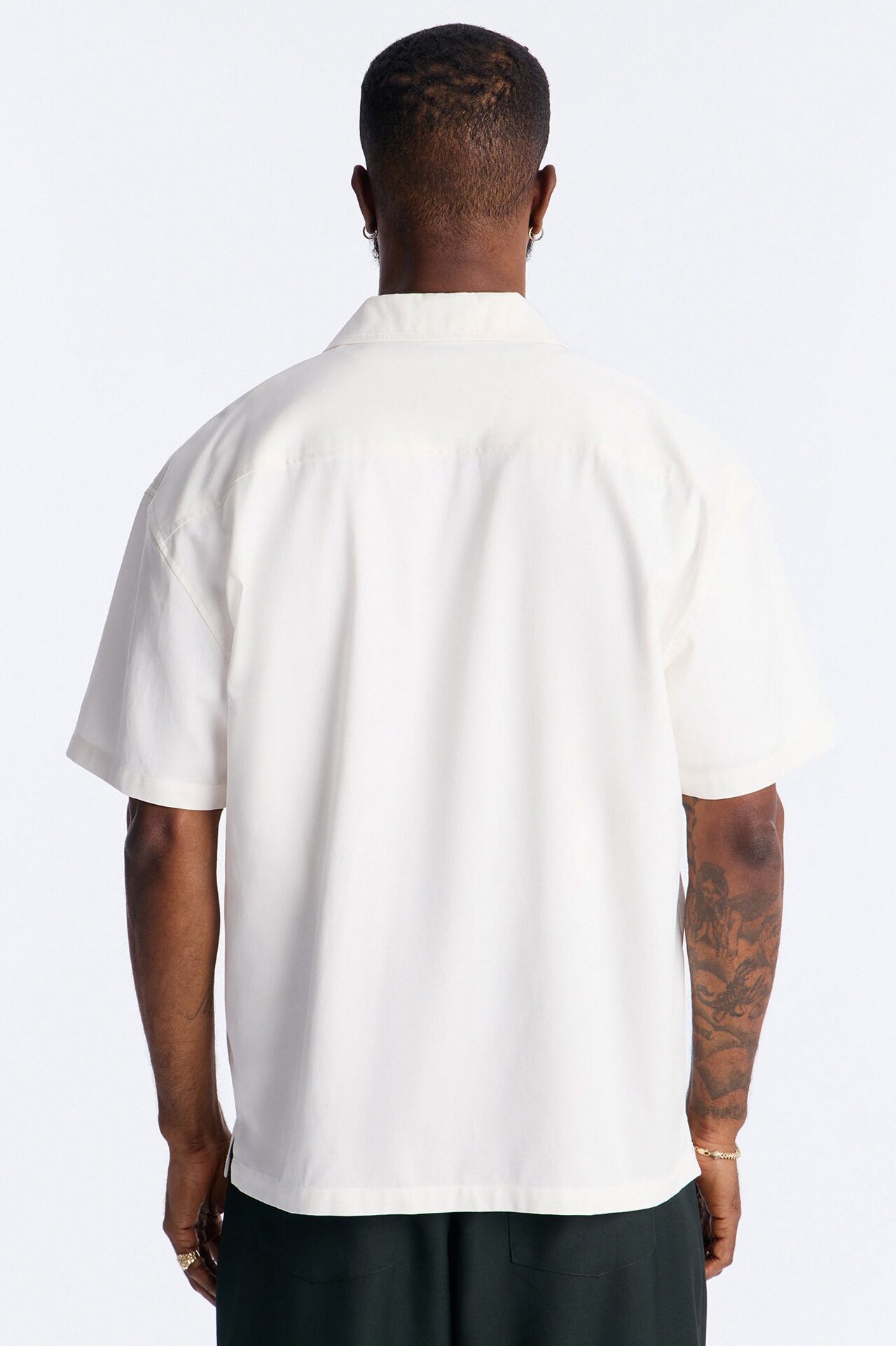 Double Patch Mechanic Shirt - White