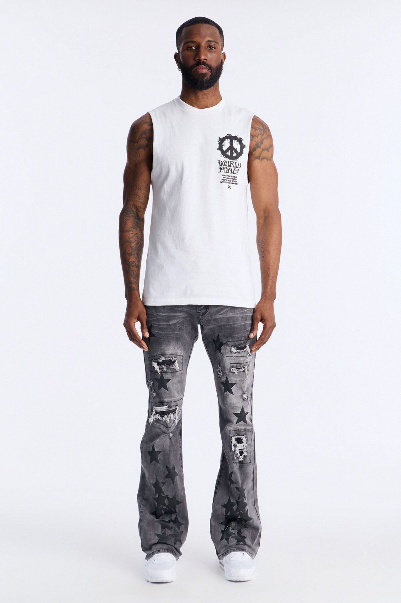 World Peace Muscle Tee - White