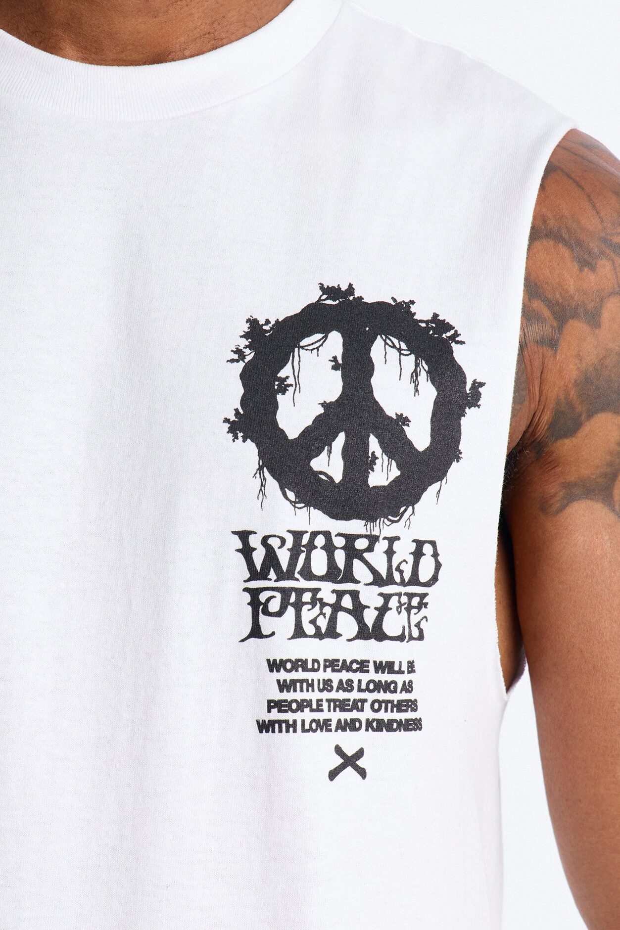World Peace Muscle Tee - White