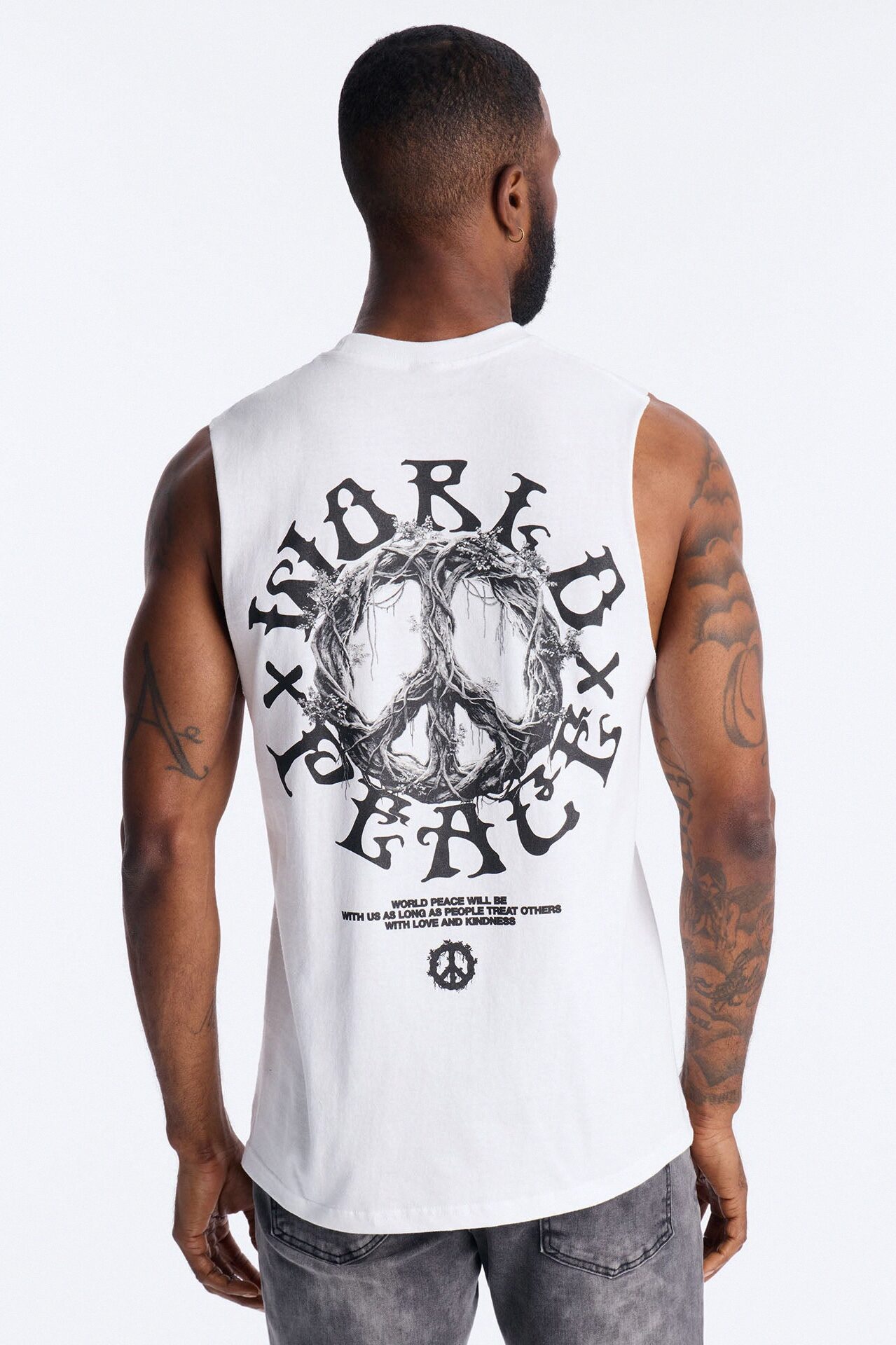 World Peace Muscle Tee - White