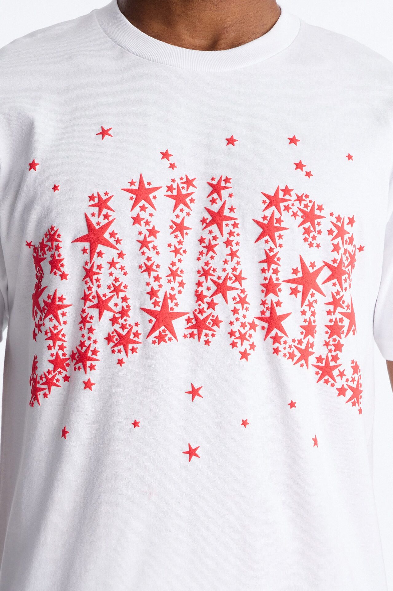 Savage Star Oversized Short Sleeve Tee - White