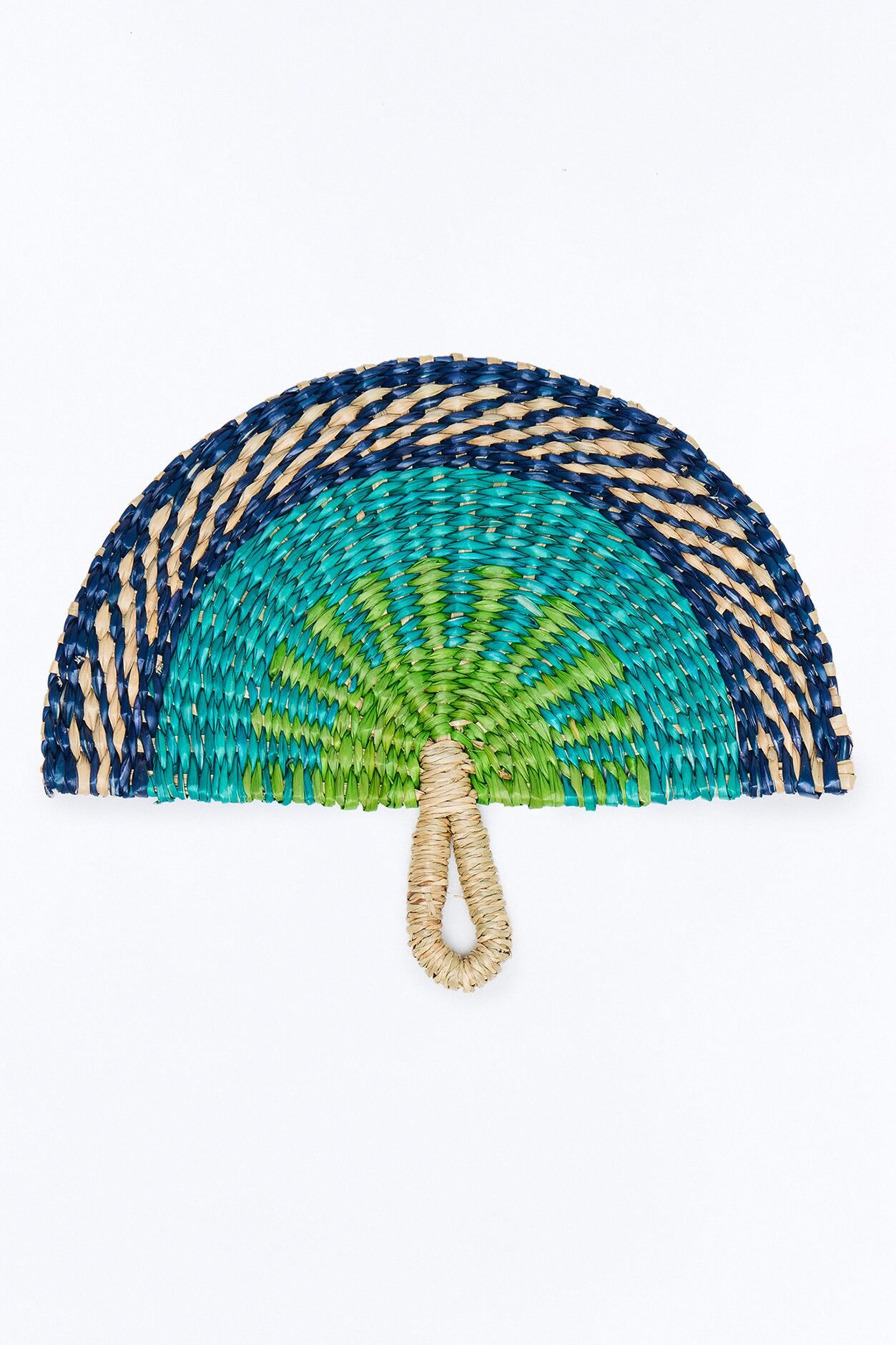 Cool Down Straw Fan - Blue/combo