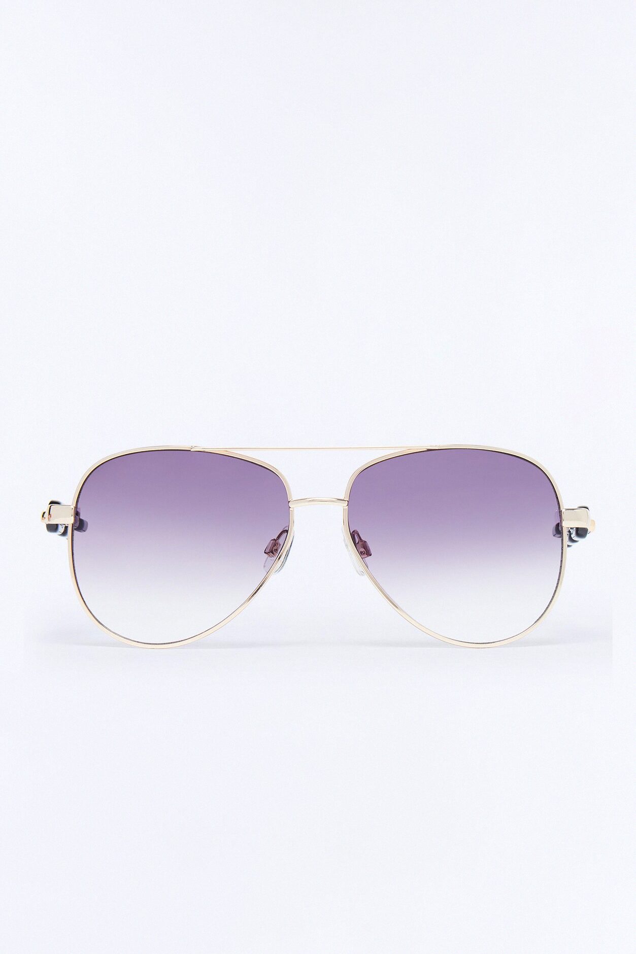 Courtyard Cutie Sunglasses - Black/Gold