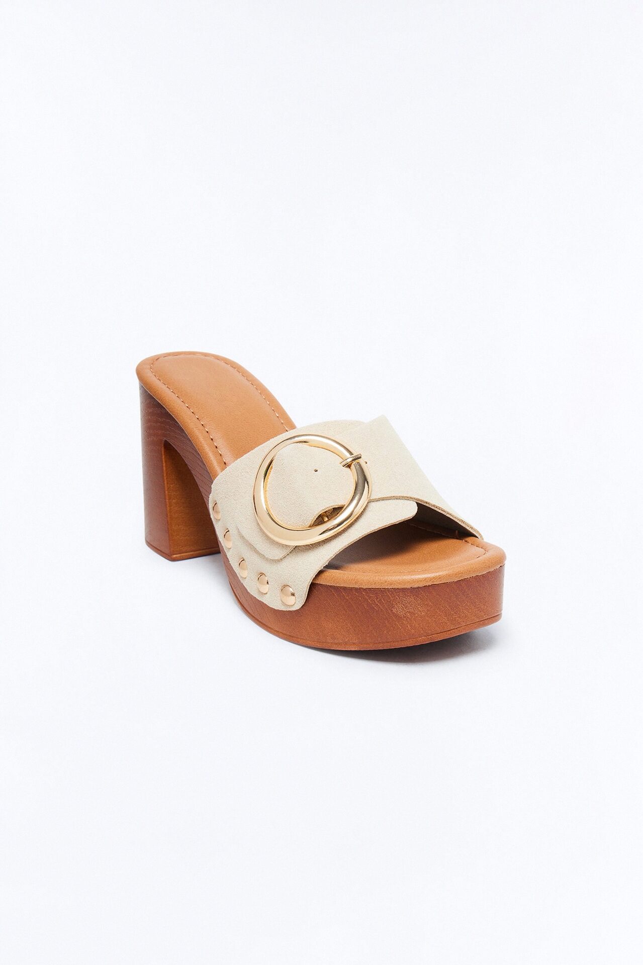 Peyton Platform Mules - Cream