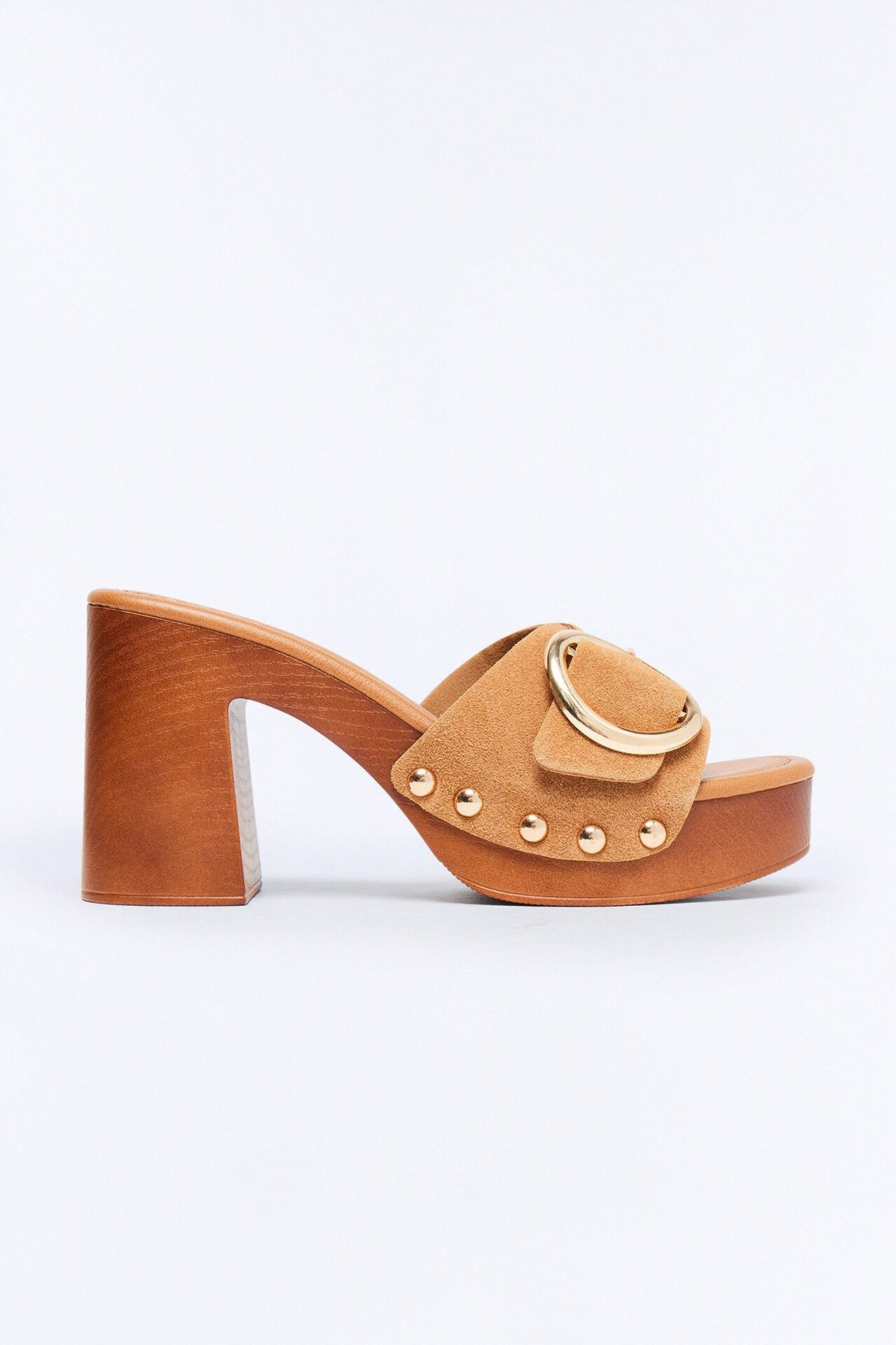 Peyton Platform Mules - Tan