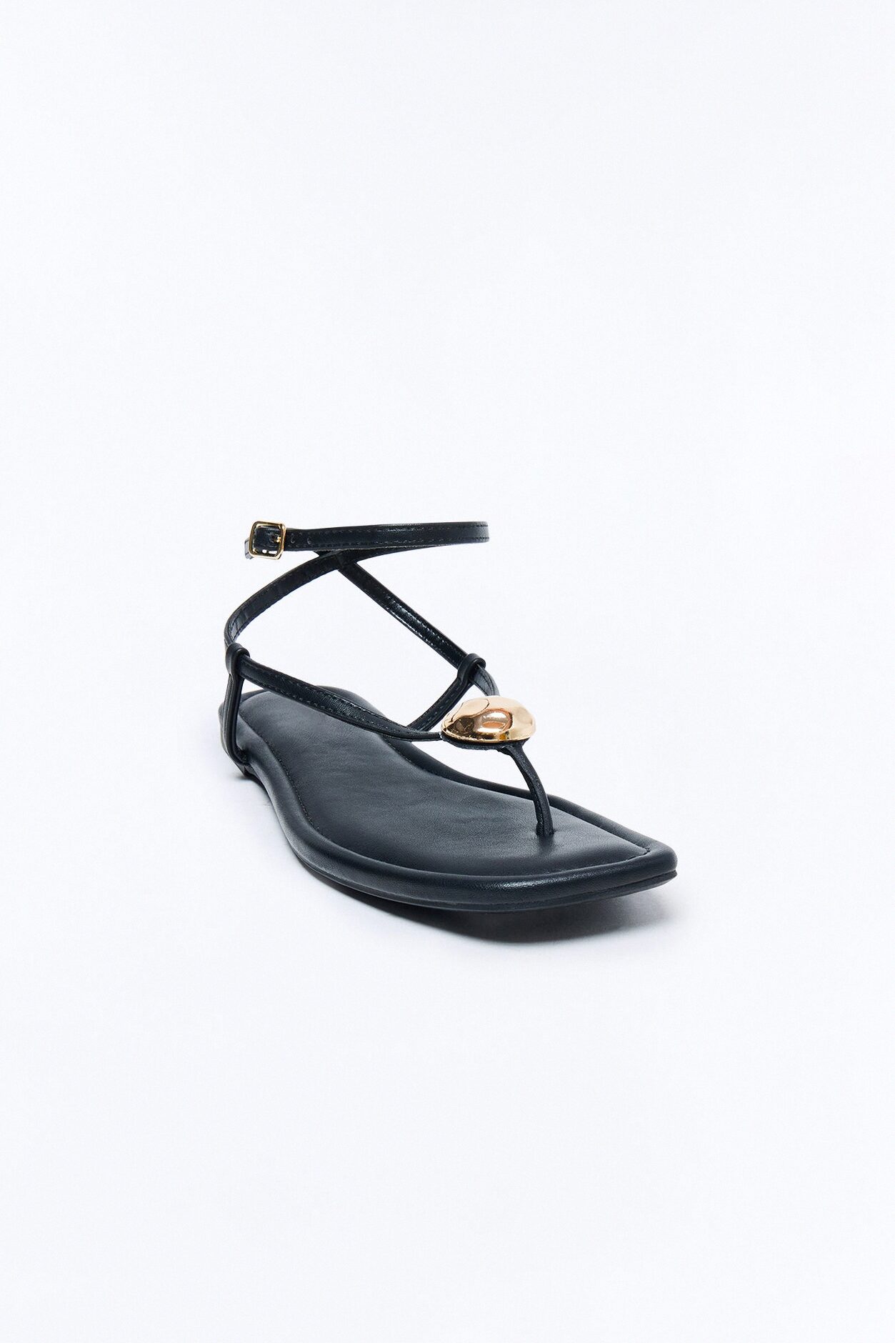 Amiah Ankle Strap Sandals - Black
