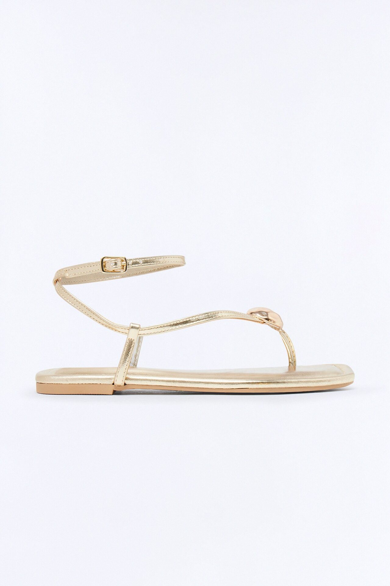 Amiah Ankle Strap Sandals - Gold