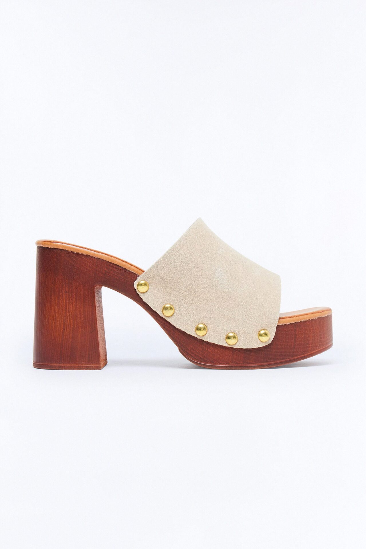 Olivia Platform Mules - Taupe