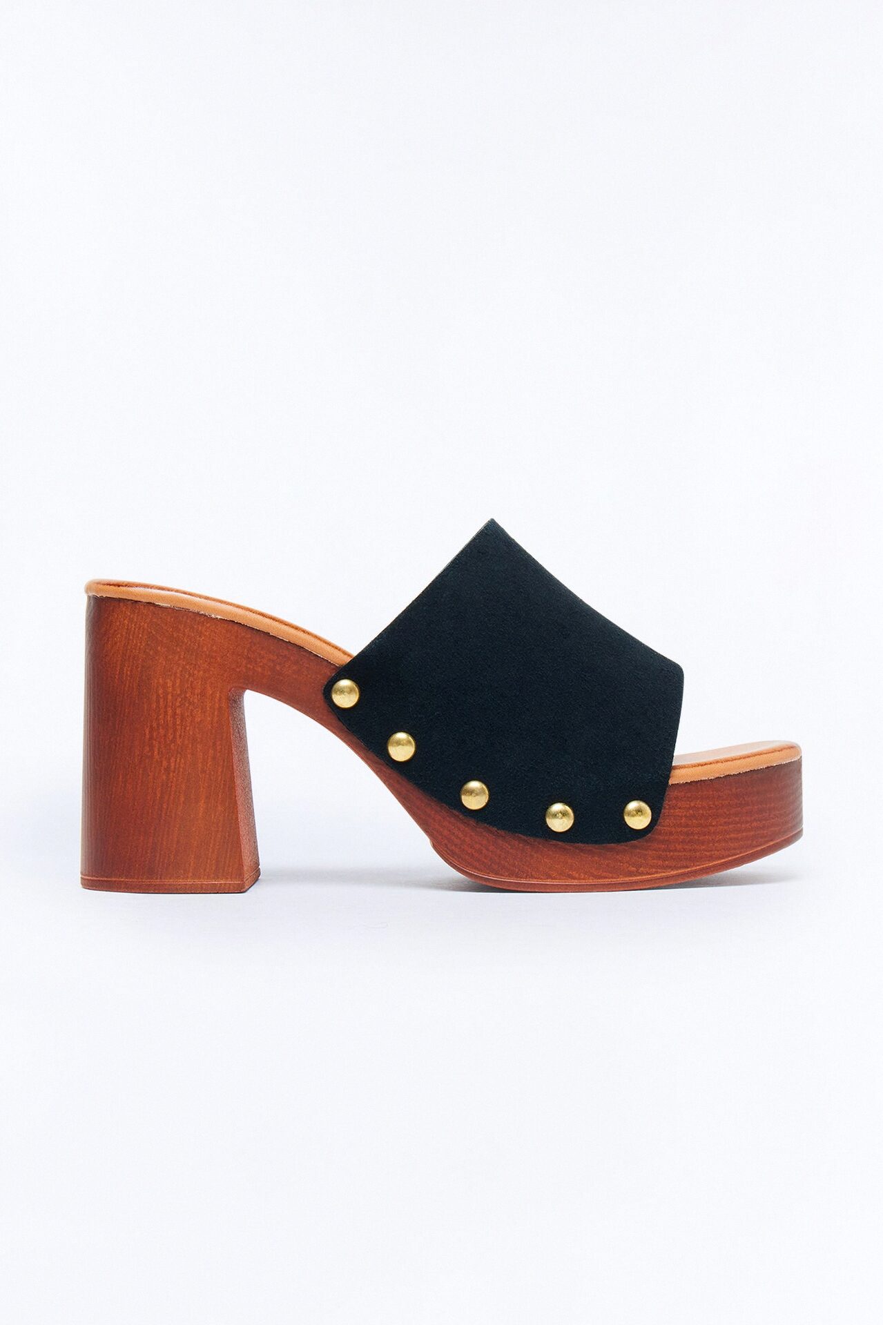 Olivia Platform Mules - Black