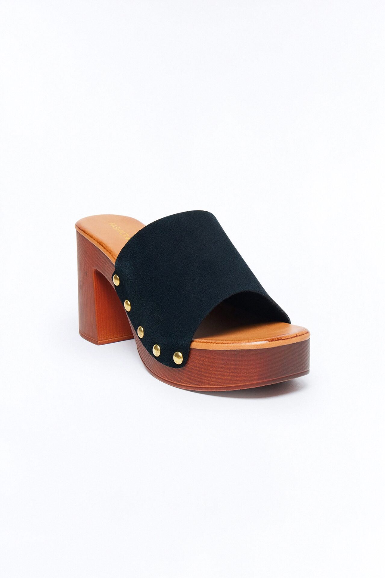Olivia Platform Mules - Black