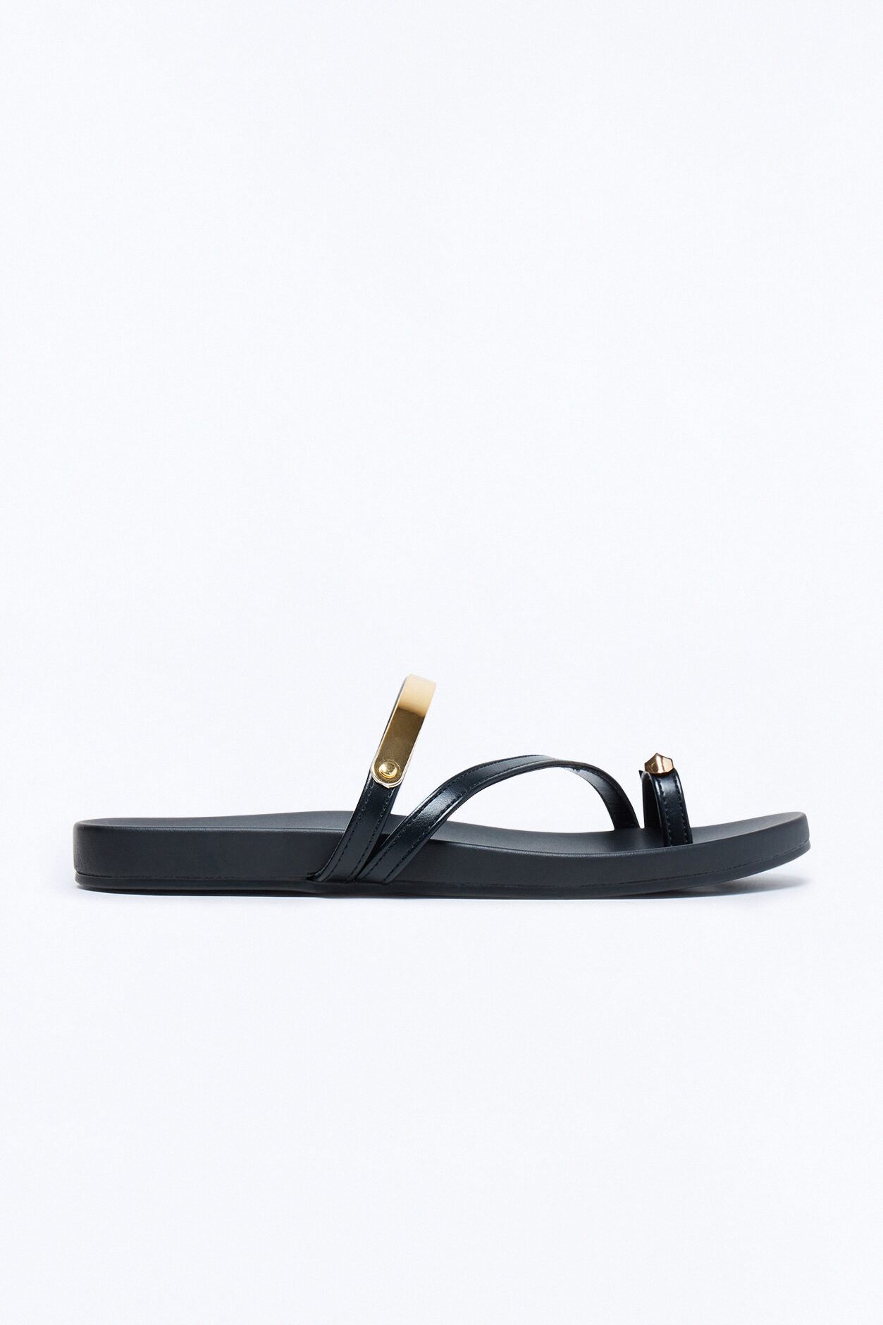 Renee Toe Ring Sandals - Black