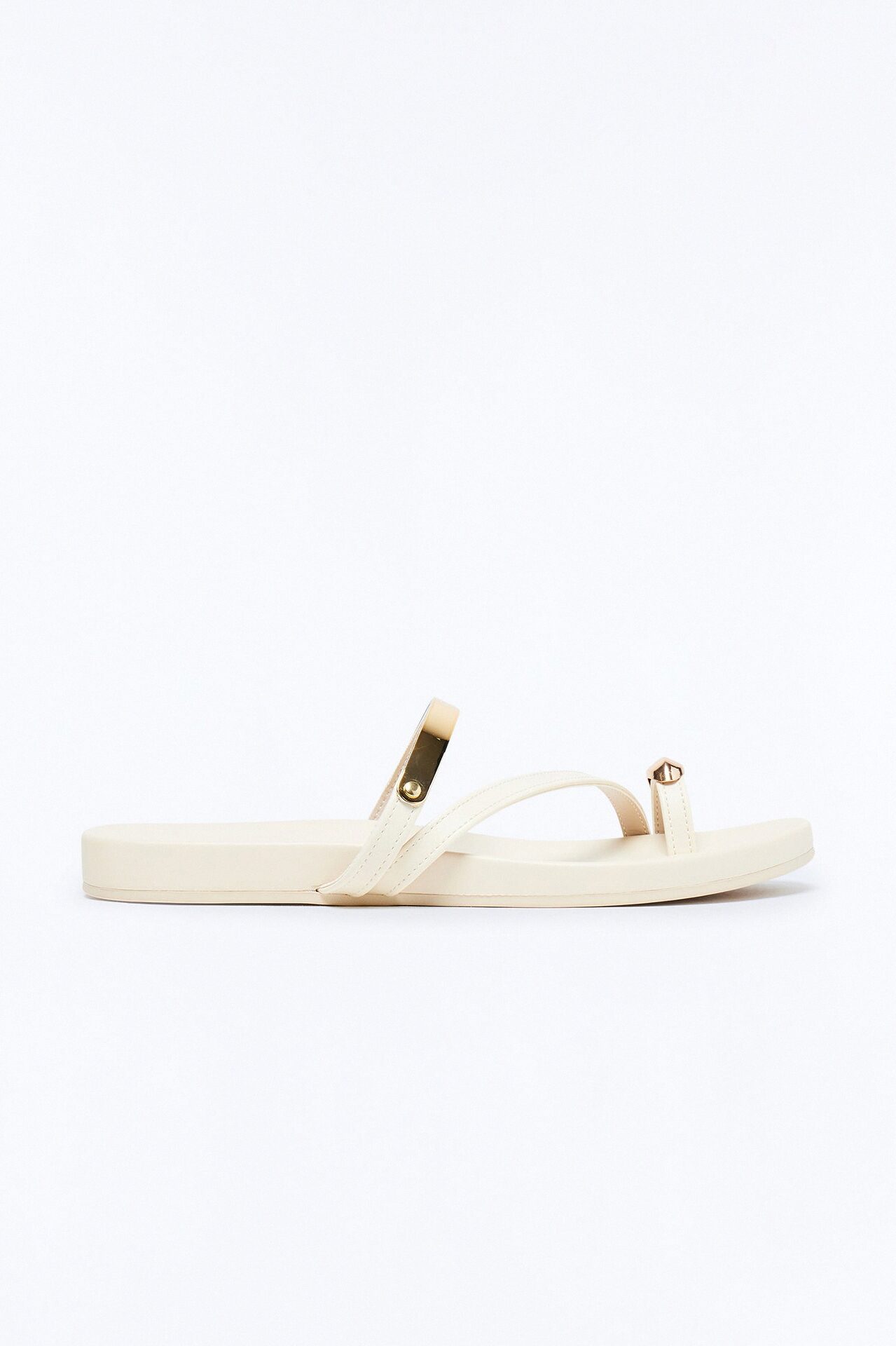 Renee Toe Ring Sandals - Bone