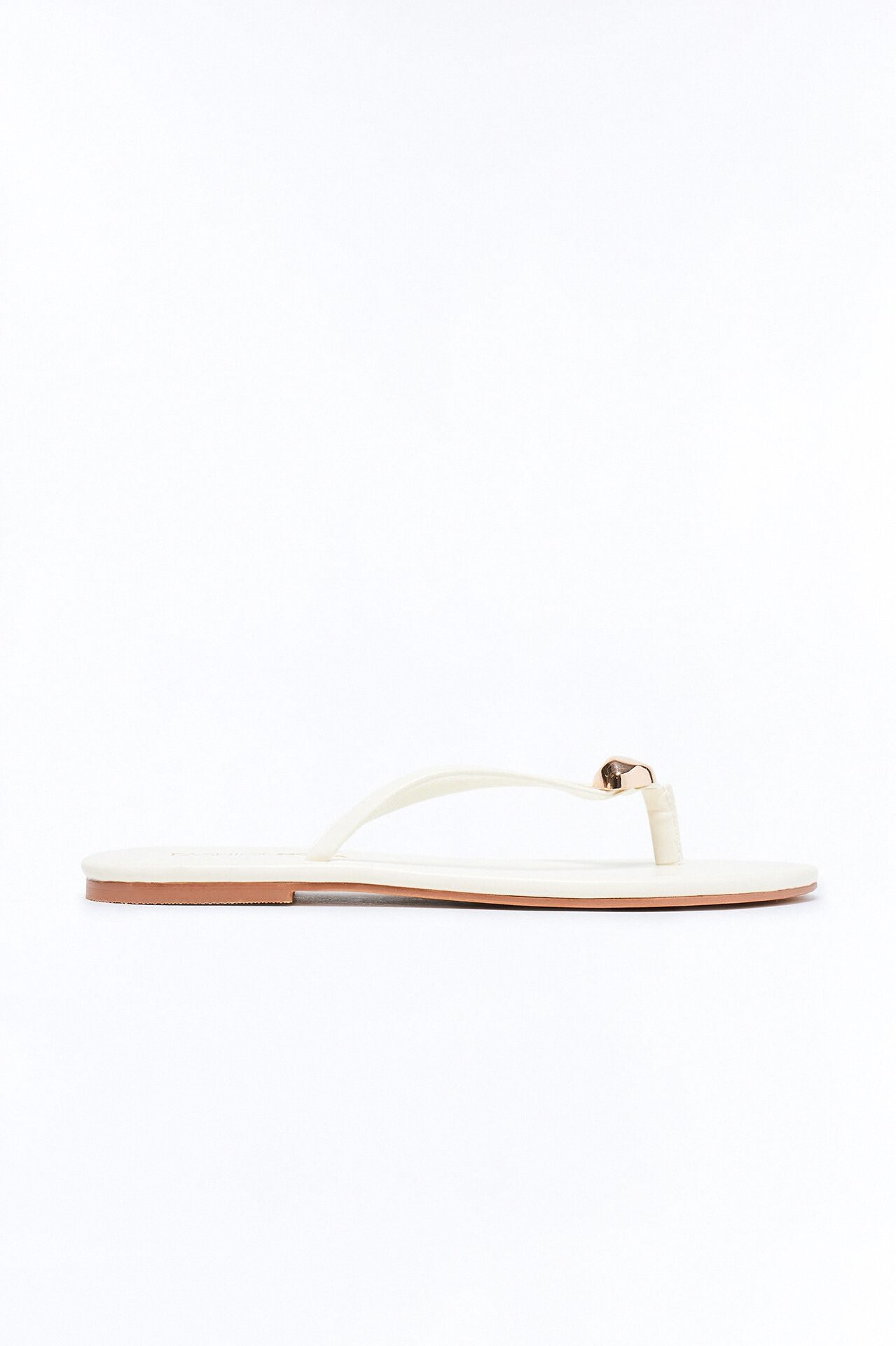 Pina Colada Hardware Flip Flops - Off White