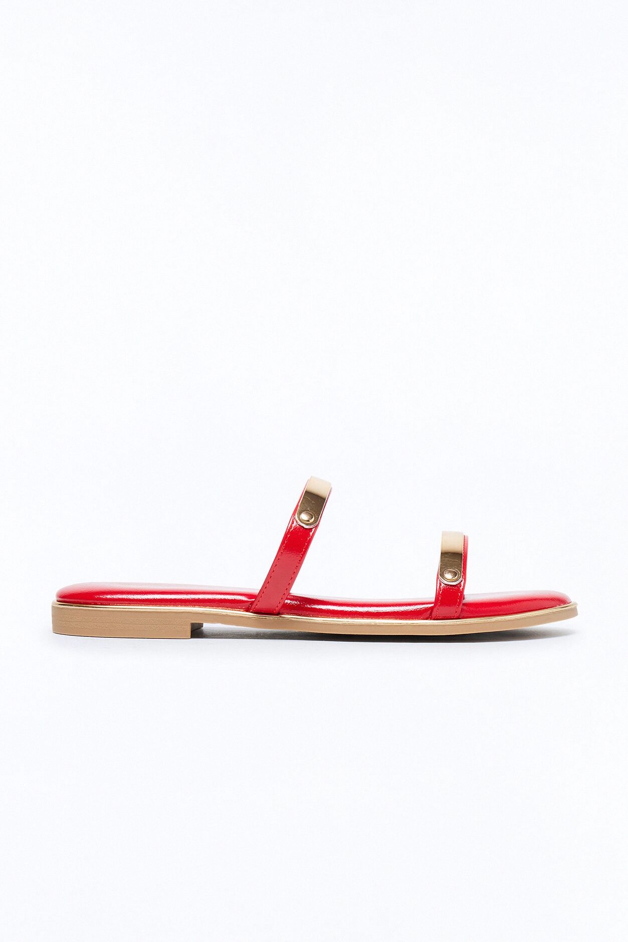 Keith Double Strap Sandals - Red