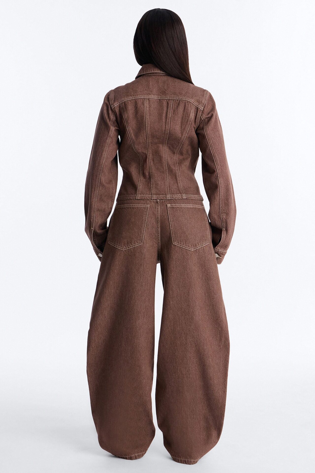 Give Me Attention Denim Shacket - Brown