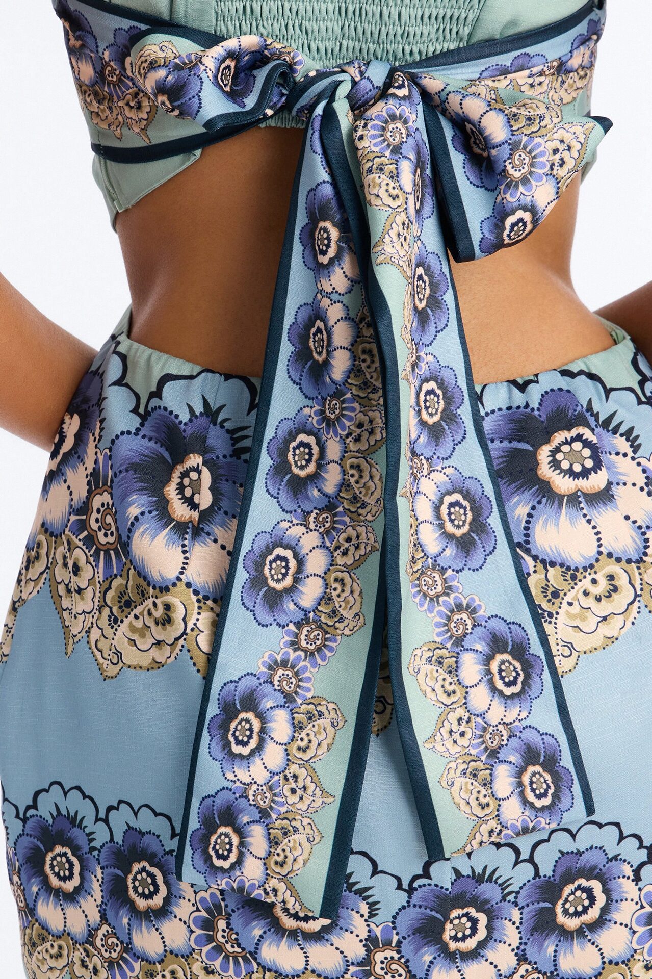 First Lady Floral Sleeveless Mini Dress - Blue/combo