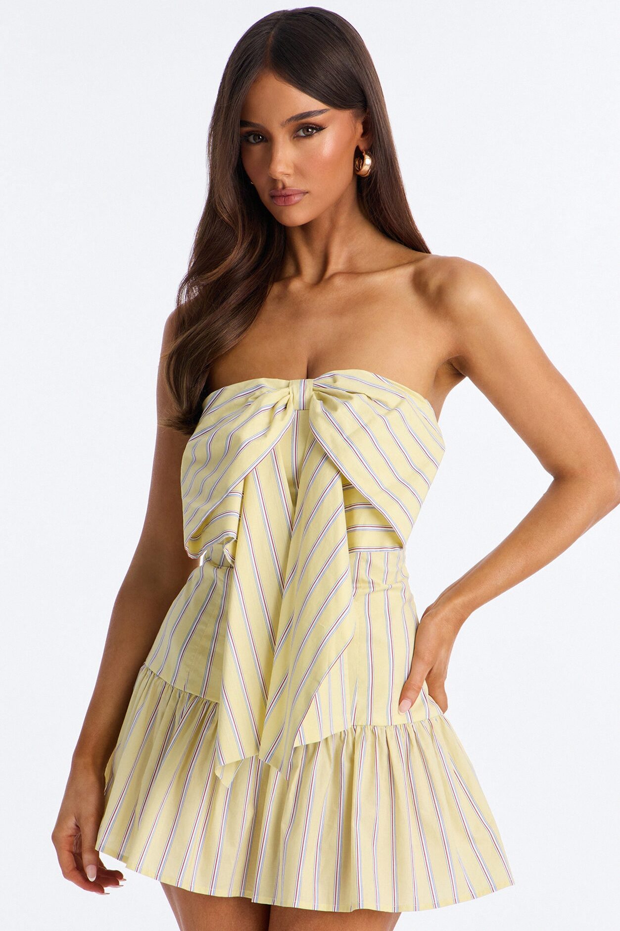 Sunny Strapless Poplin Mini Dress - Butter Yellow