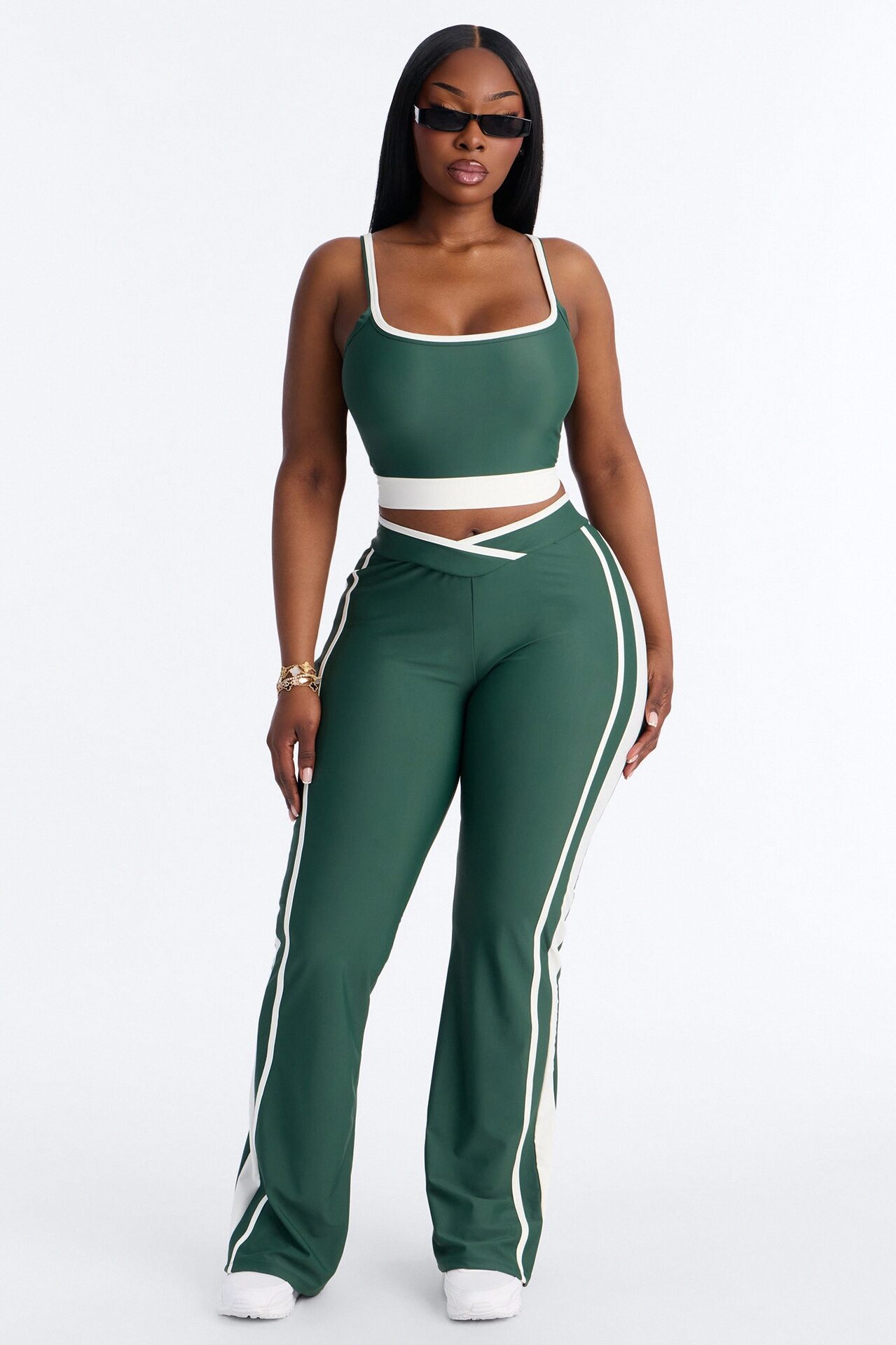 Workout Babe Flare Legging Set - Hunter