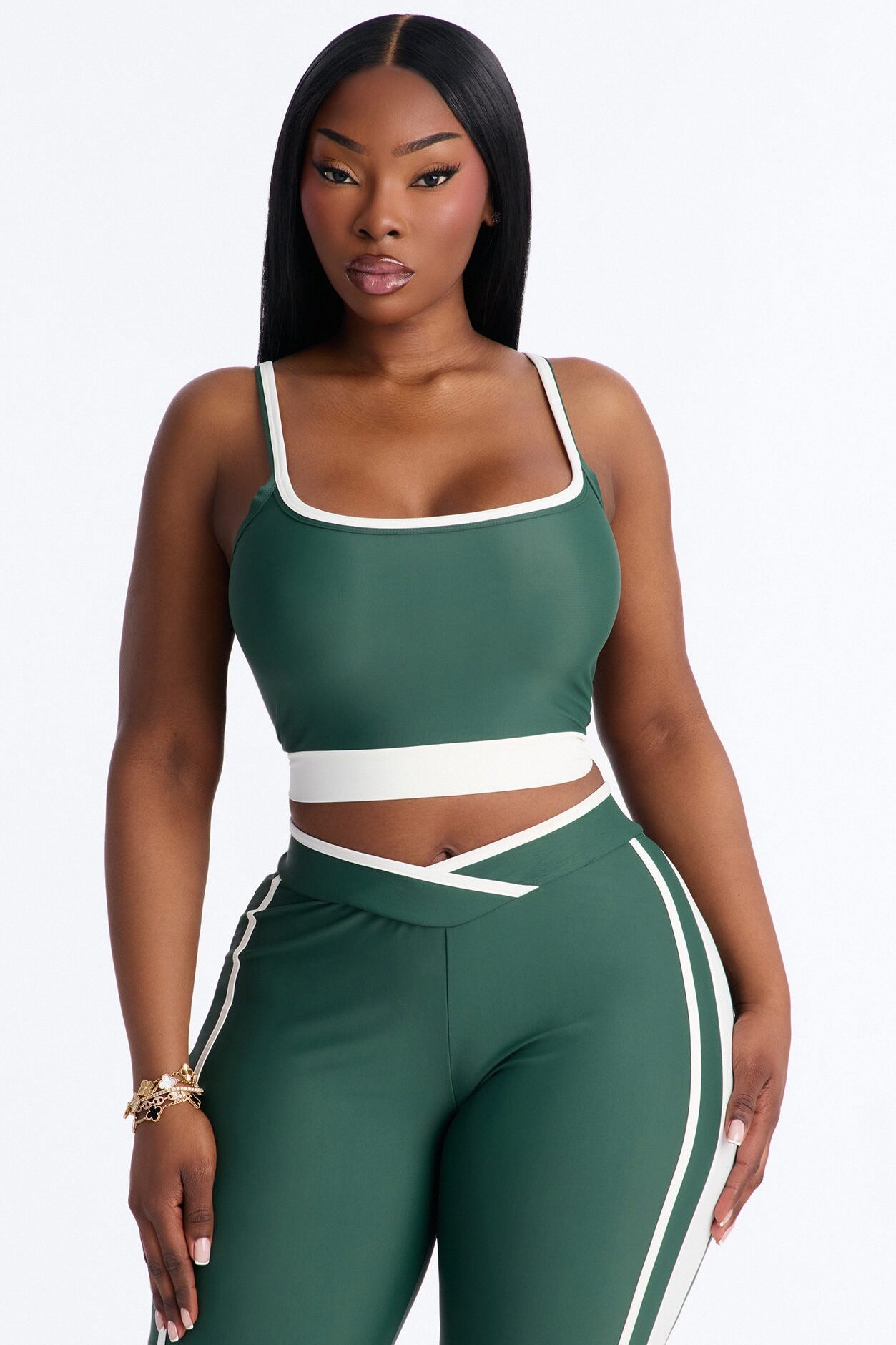Workout Babe Flare Legging Set - Hunter