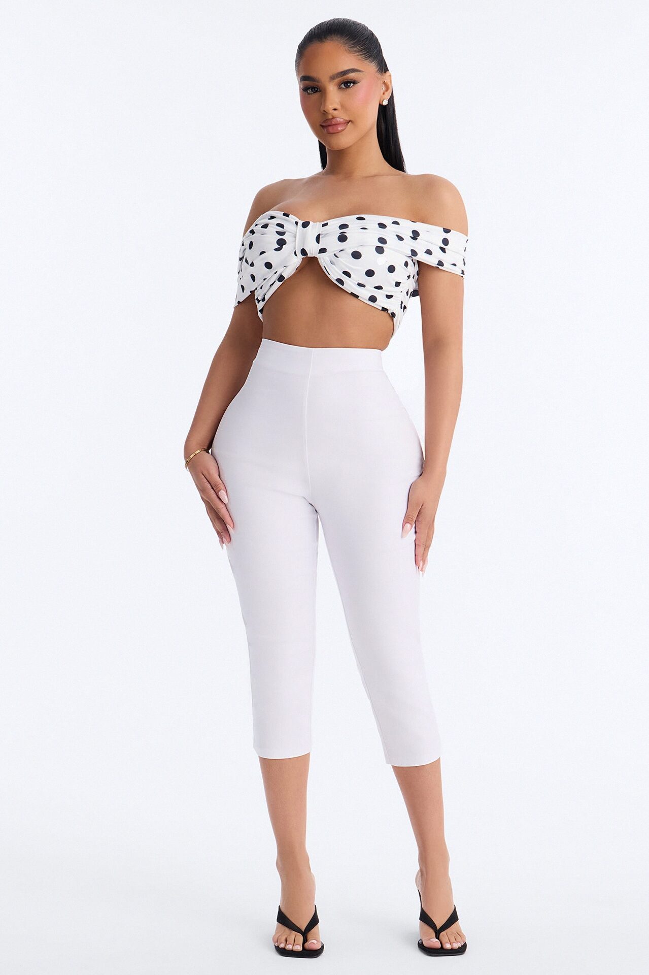 Just A Girl Capri Pant - White