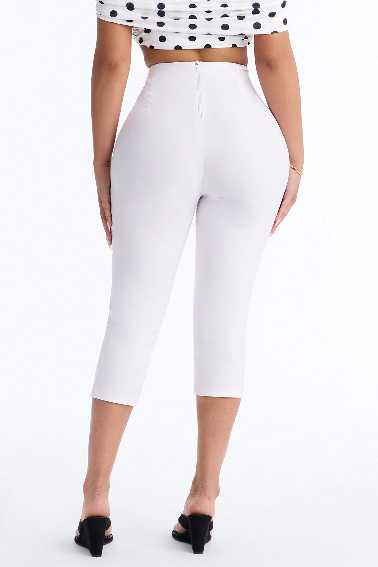 Just A Girl Capri Pant - White