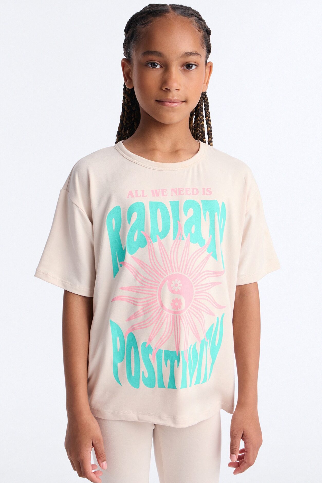 Mini Radiate Positivity Legging Set - Sand