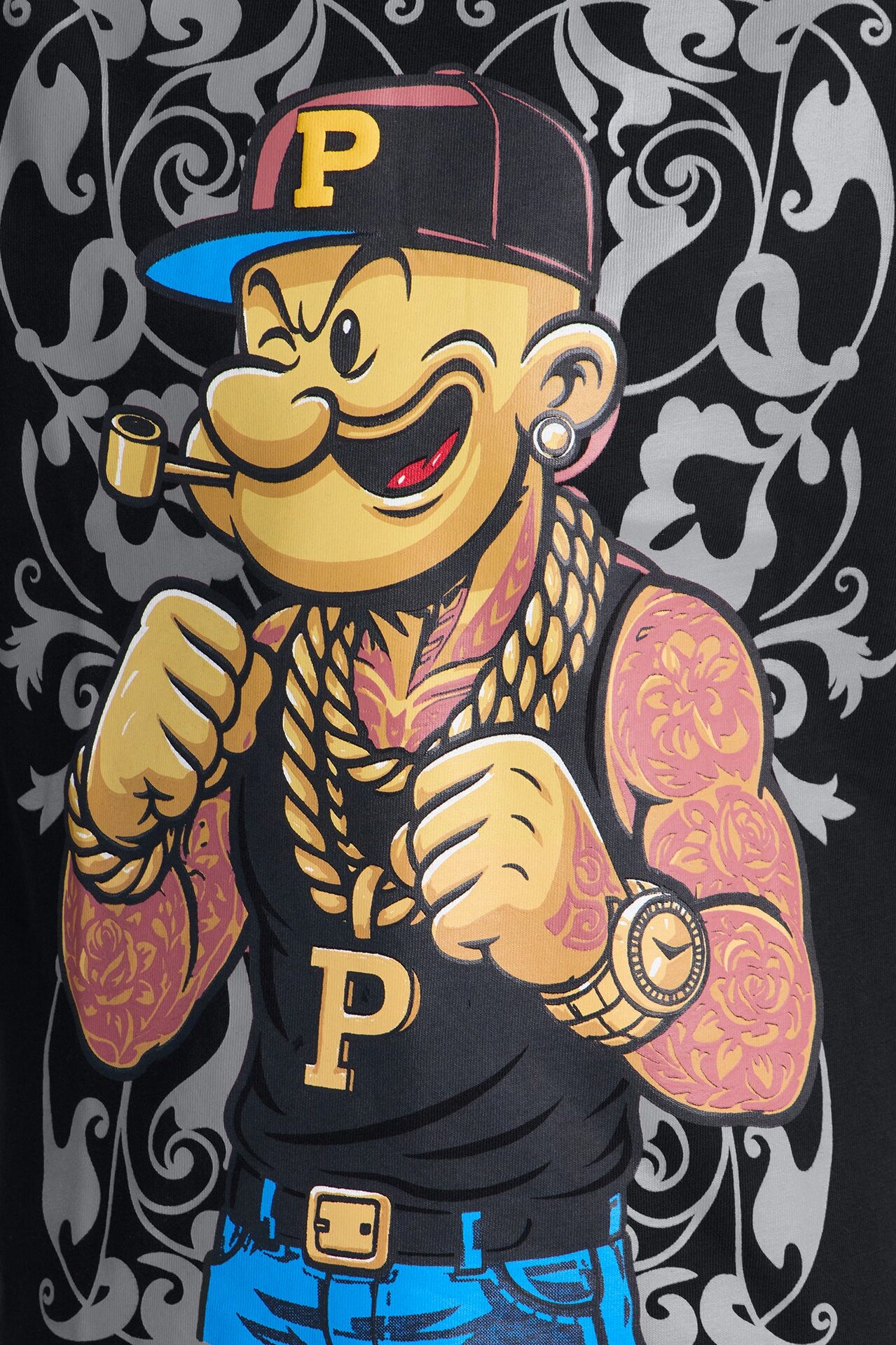 Mini Popeye's Drip Short Sleeve Tee - Black
