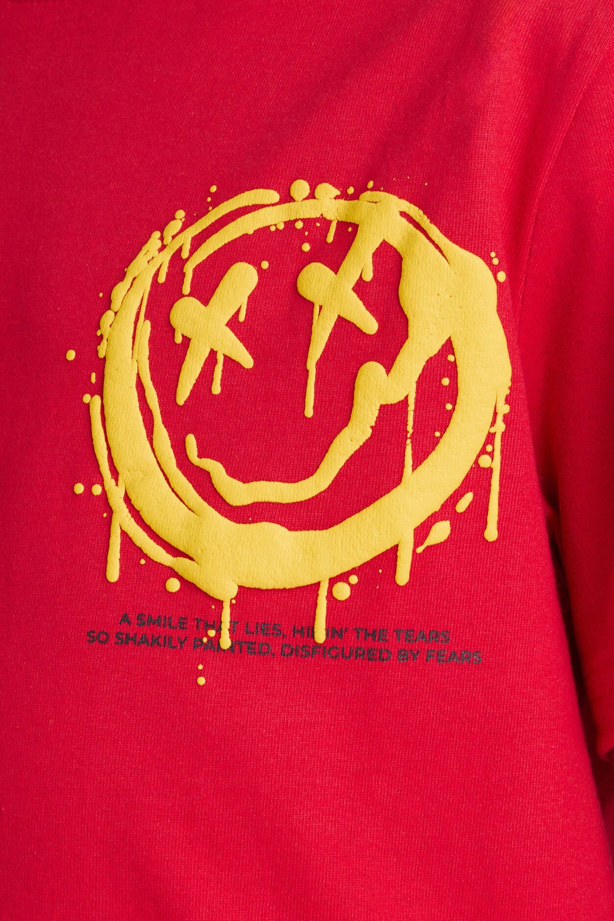 Mini Smile Through The Hustle Short Sleeve Front/Back Tee - Red