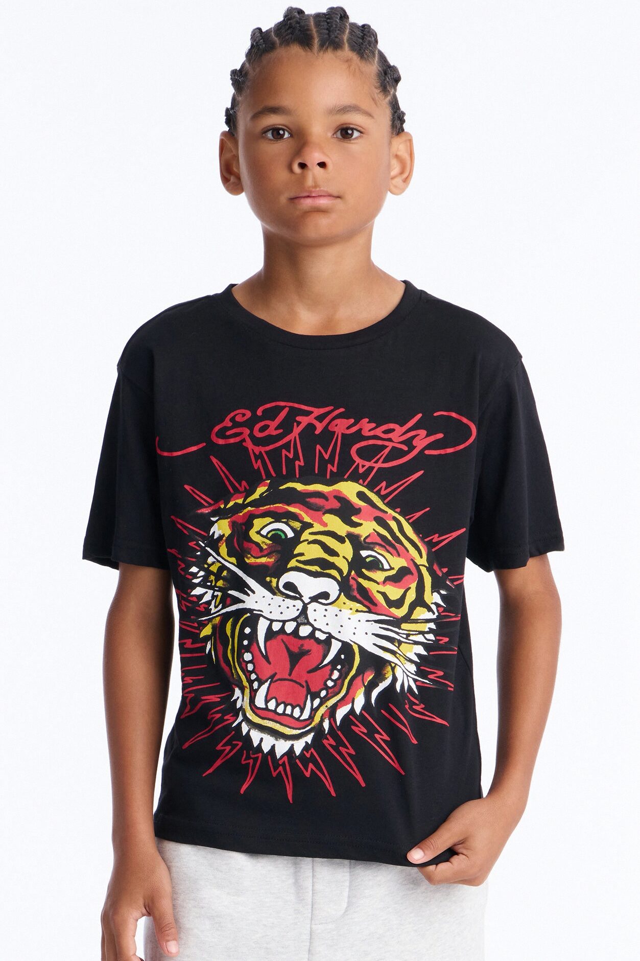 Mini Ed Hardy 1971 Front/Back Short Sleeve Tee - Black
