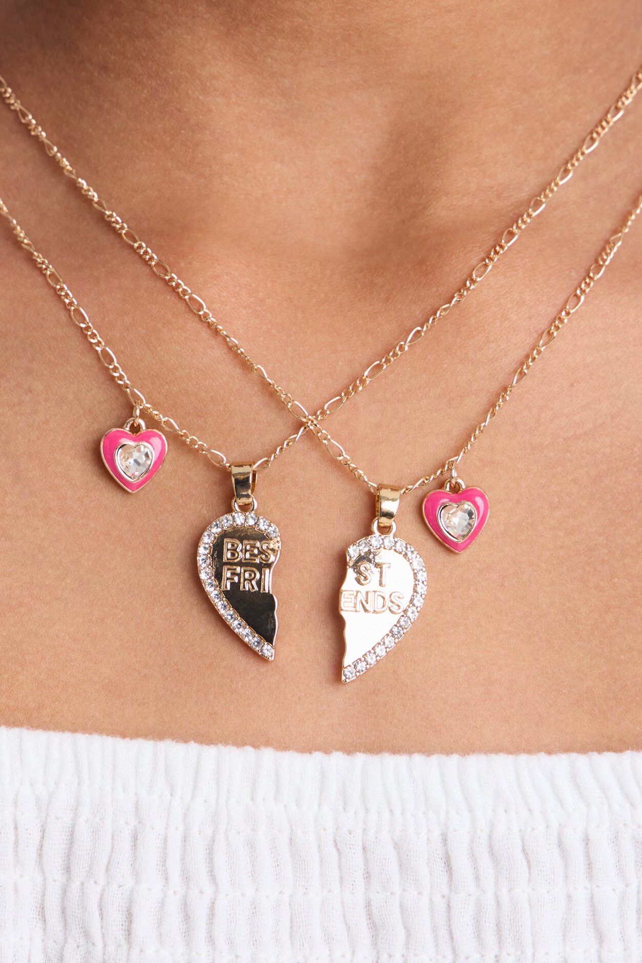 Mini Best Friends Necklace Set - Gold