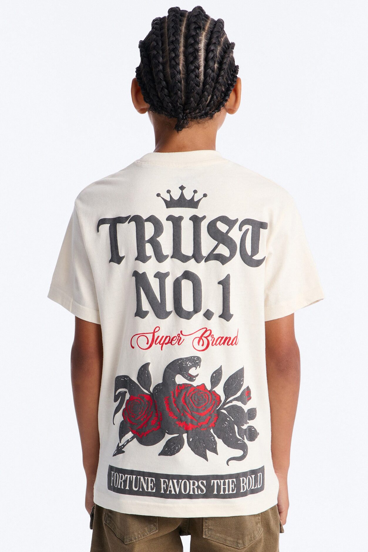 Mini Trust No 1 Short Sleeve Front/Back Tee - White
