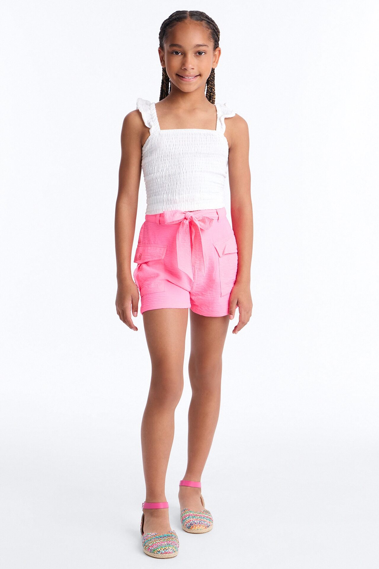 Mini Elena Cargo Shorts - Pink