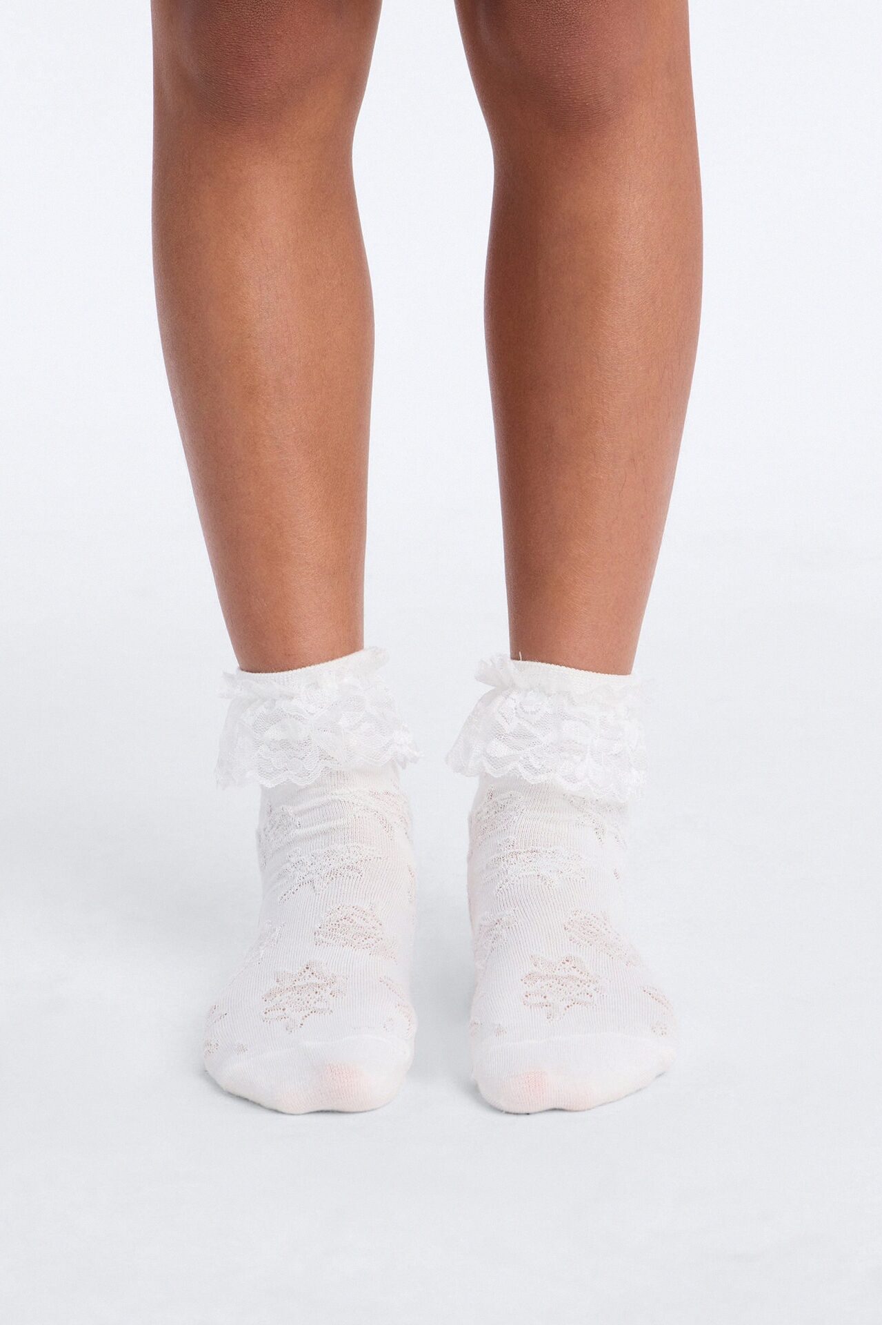 Mini Floral Dreams Socks - White