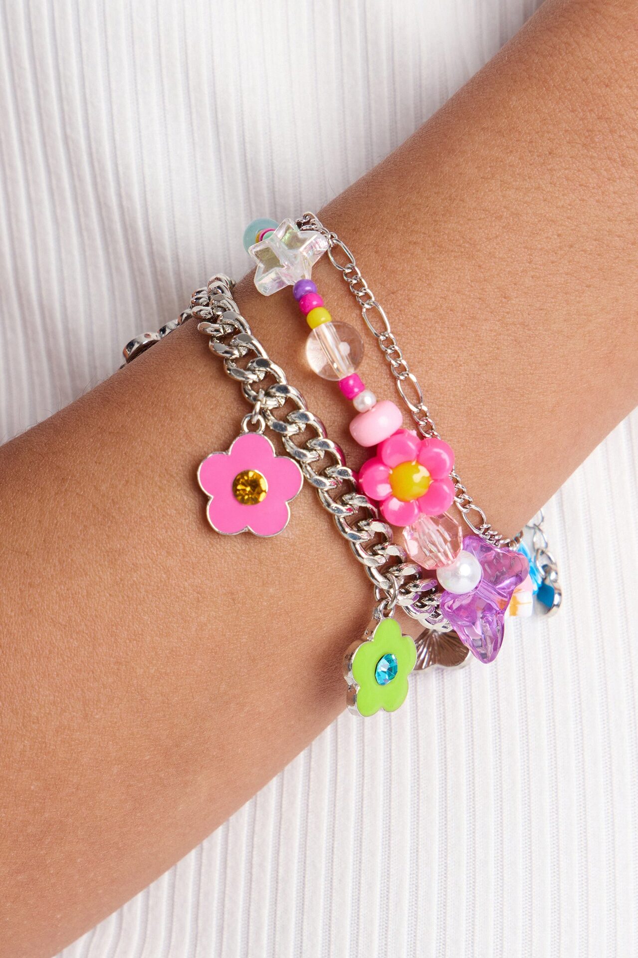 Mini Beautiful Day Bracelet Set - Silver
