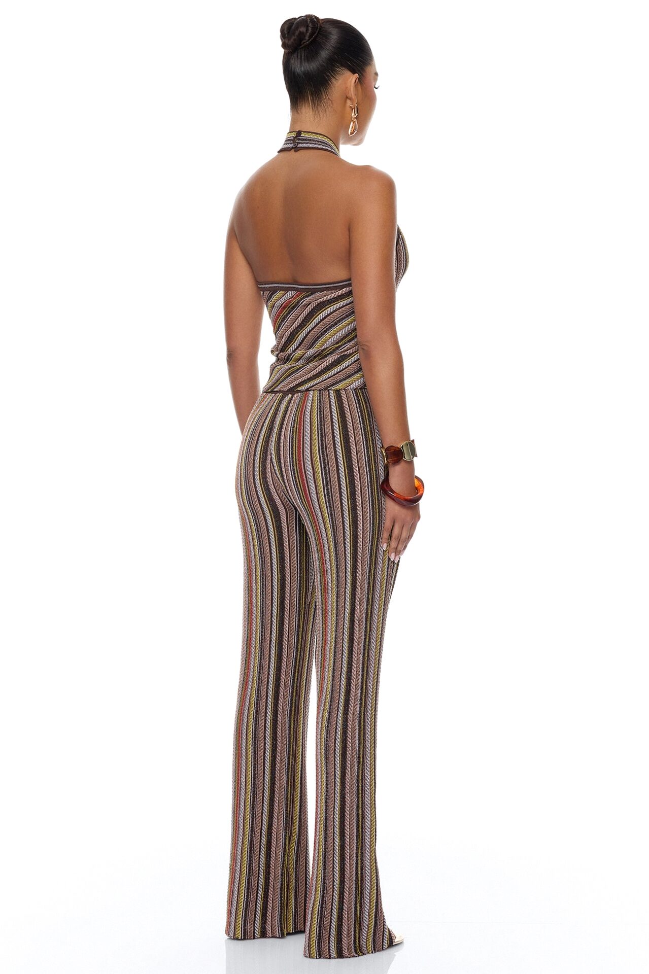 Jadyn Metallic Sweater Pant Set - Multi Color