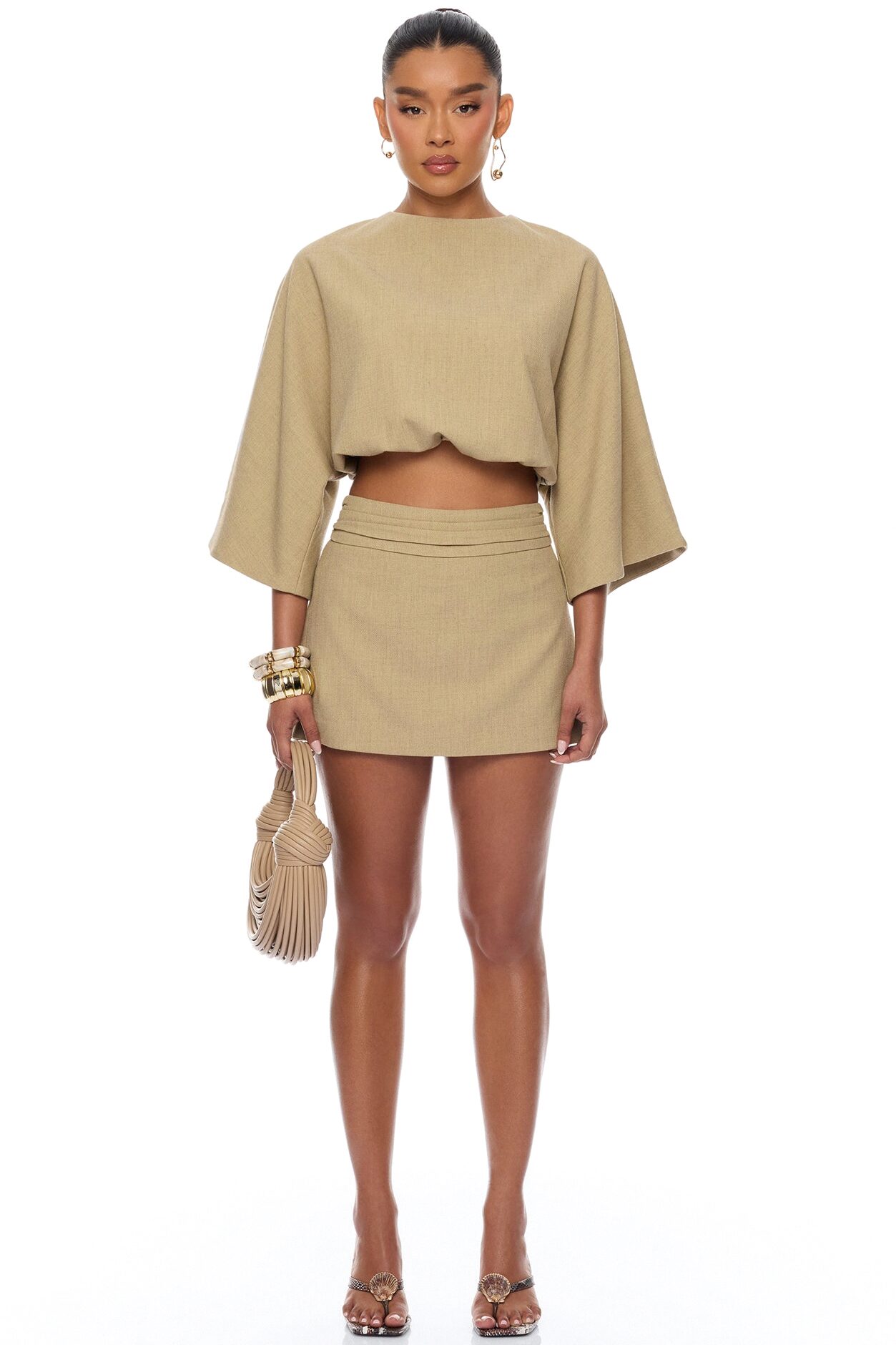 Zelara Skort Set - Khaki