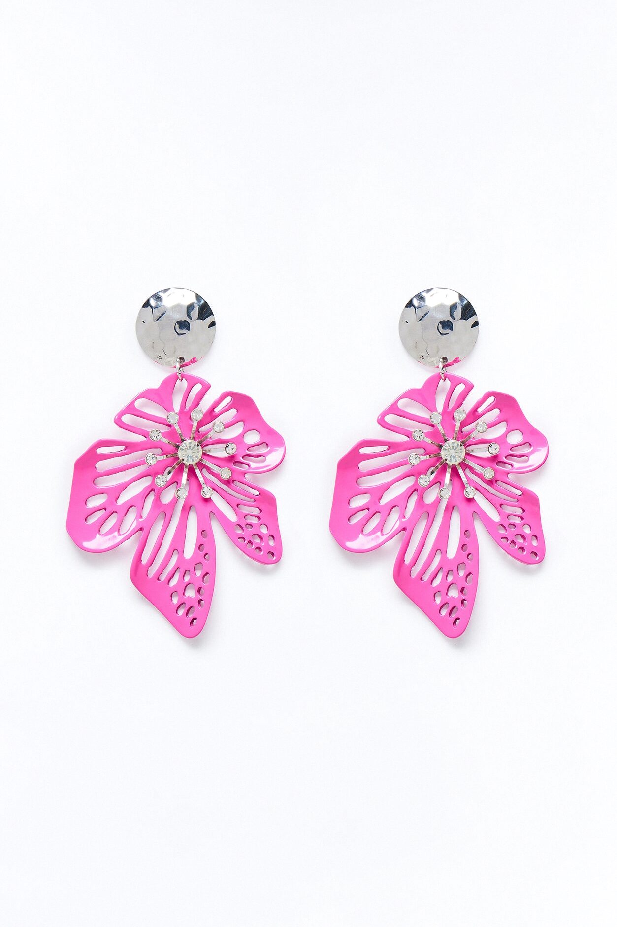 Aloha Babe Floral Drop Earrings - Pink