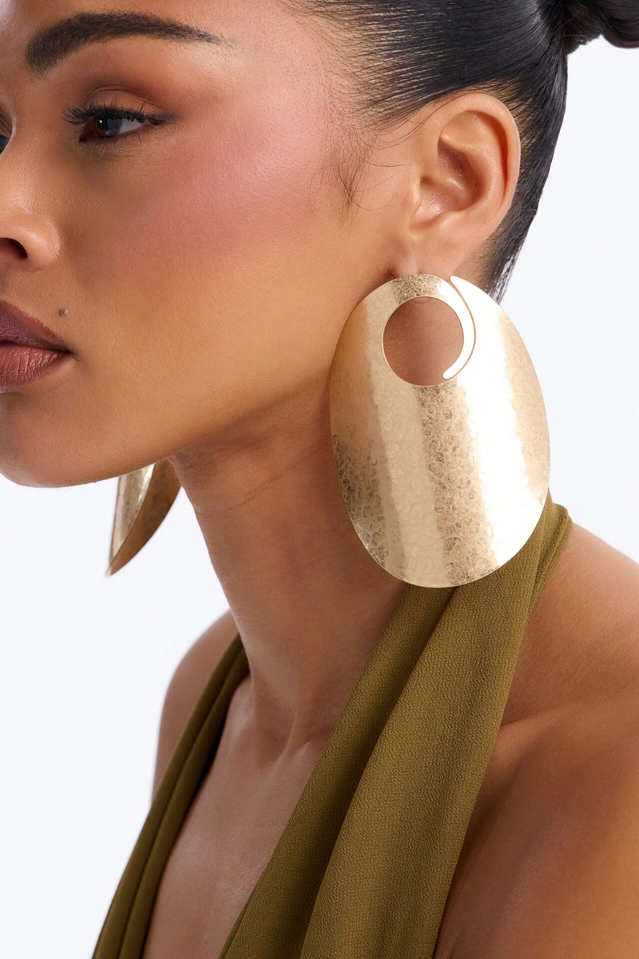 Garcia Oval Hardware Drop Earrings - Gold