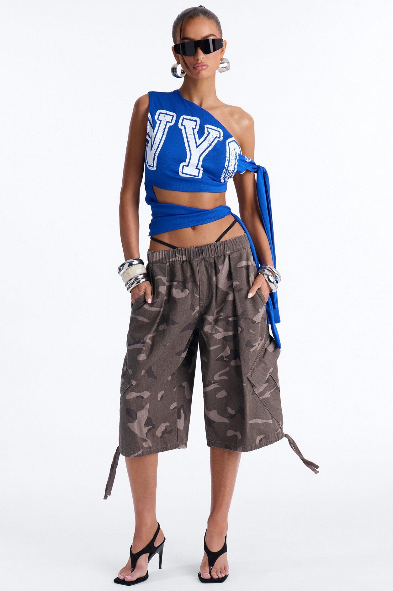 Carter Twill Cargo Bubble Hem Bermuda Short - Camouflage
