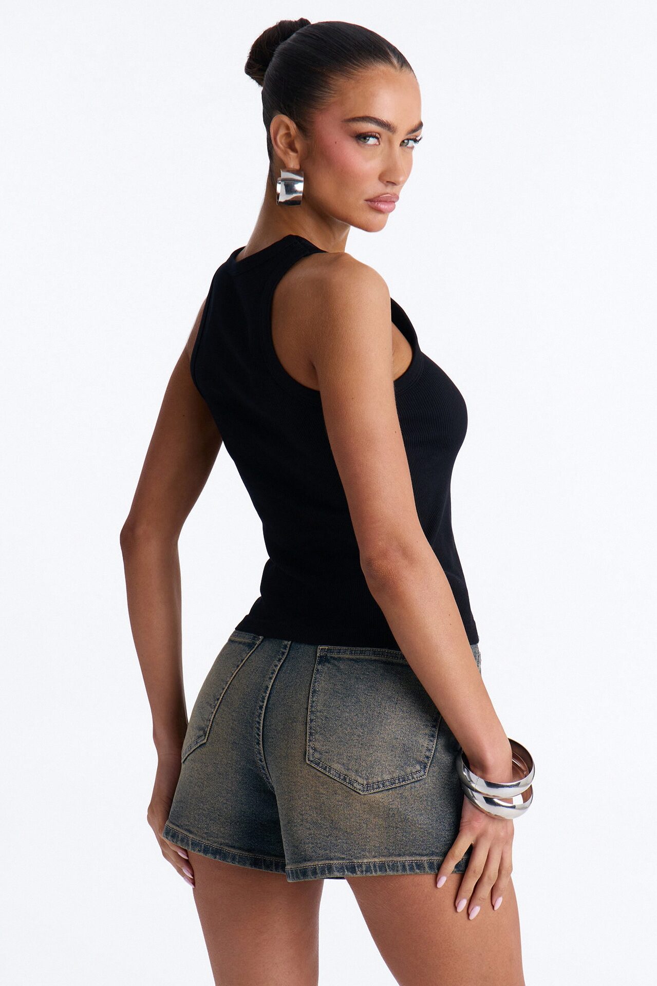 Bella Seamless Basic Tank Top - Black