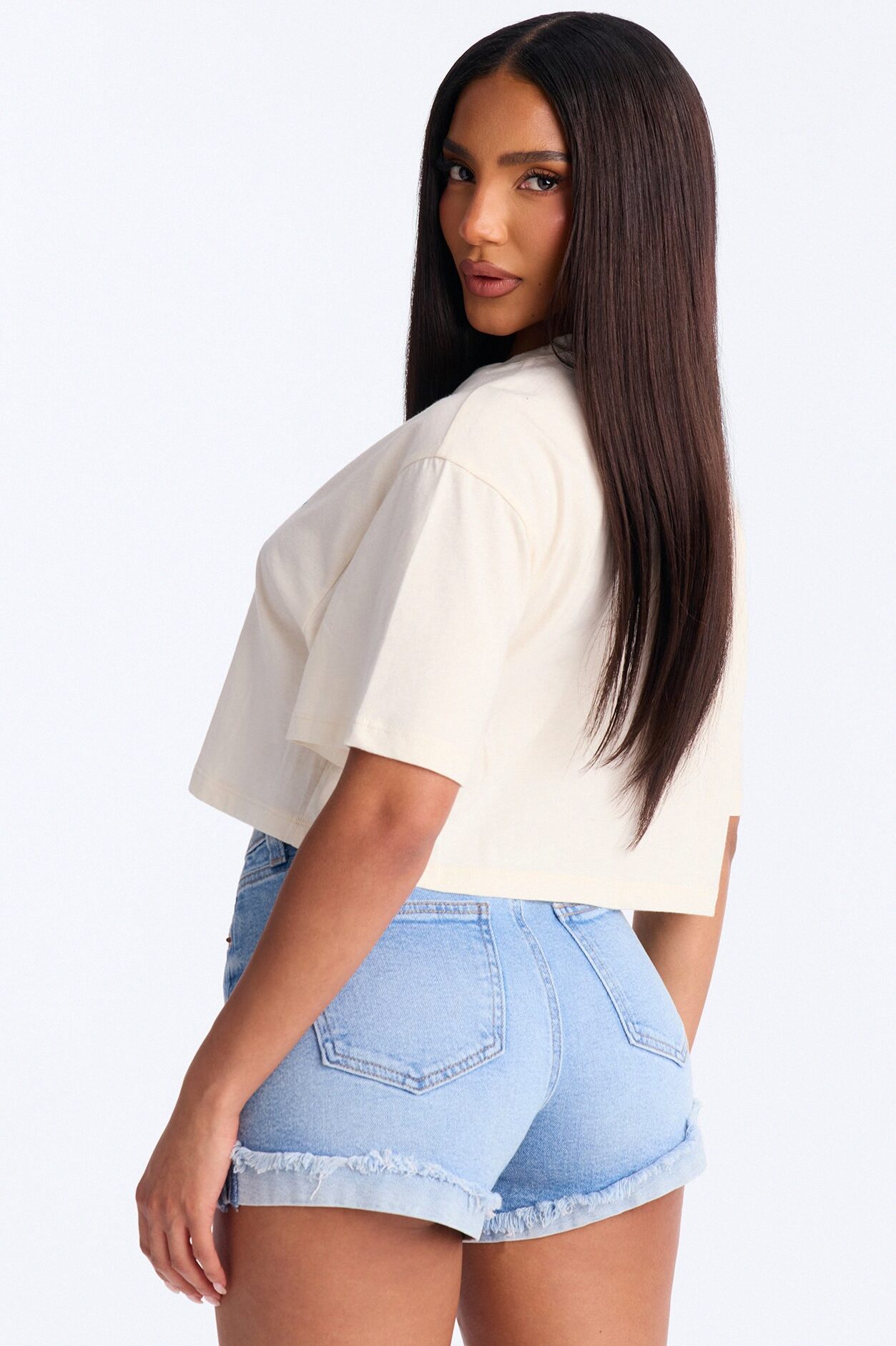 Going To The Chapel Baby Tee - Cream