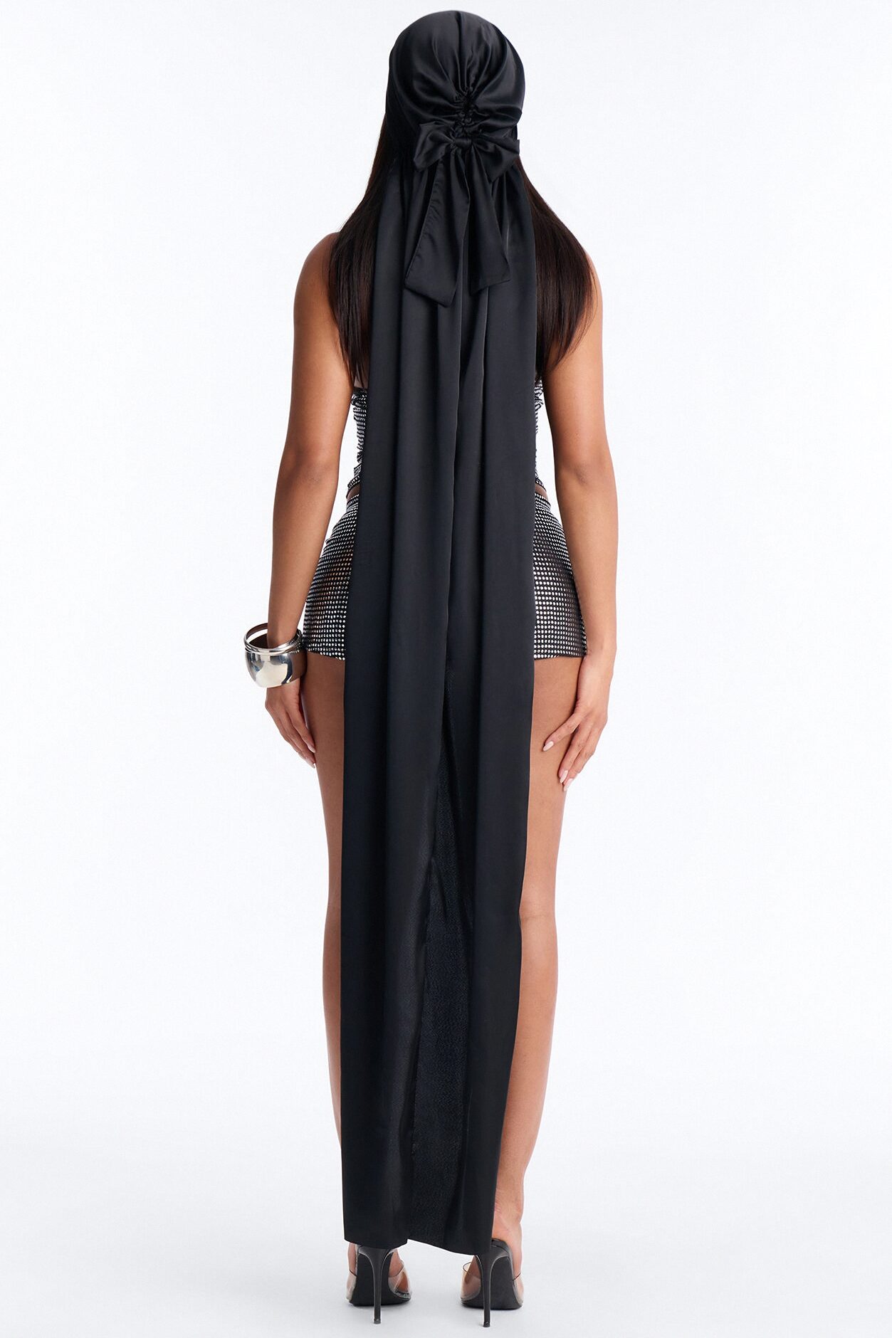 She Is A Wave Oversized Durag - Black