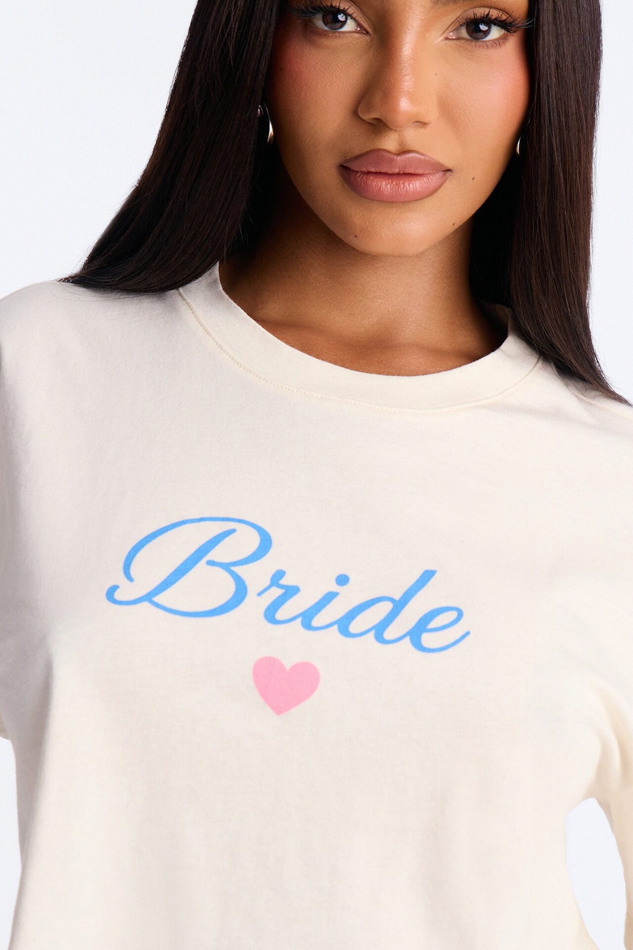 Bride Vibes Cropped Tee - Cream